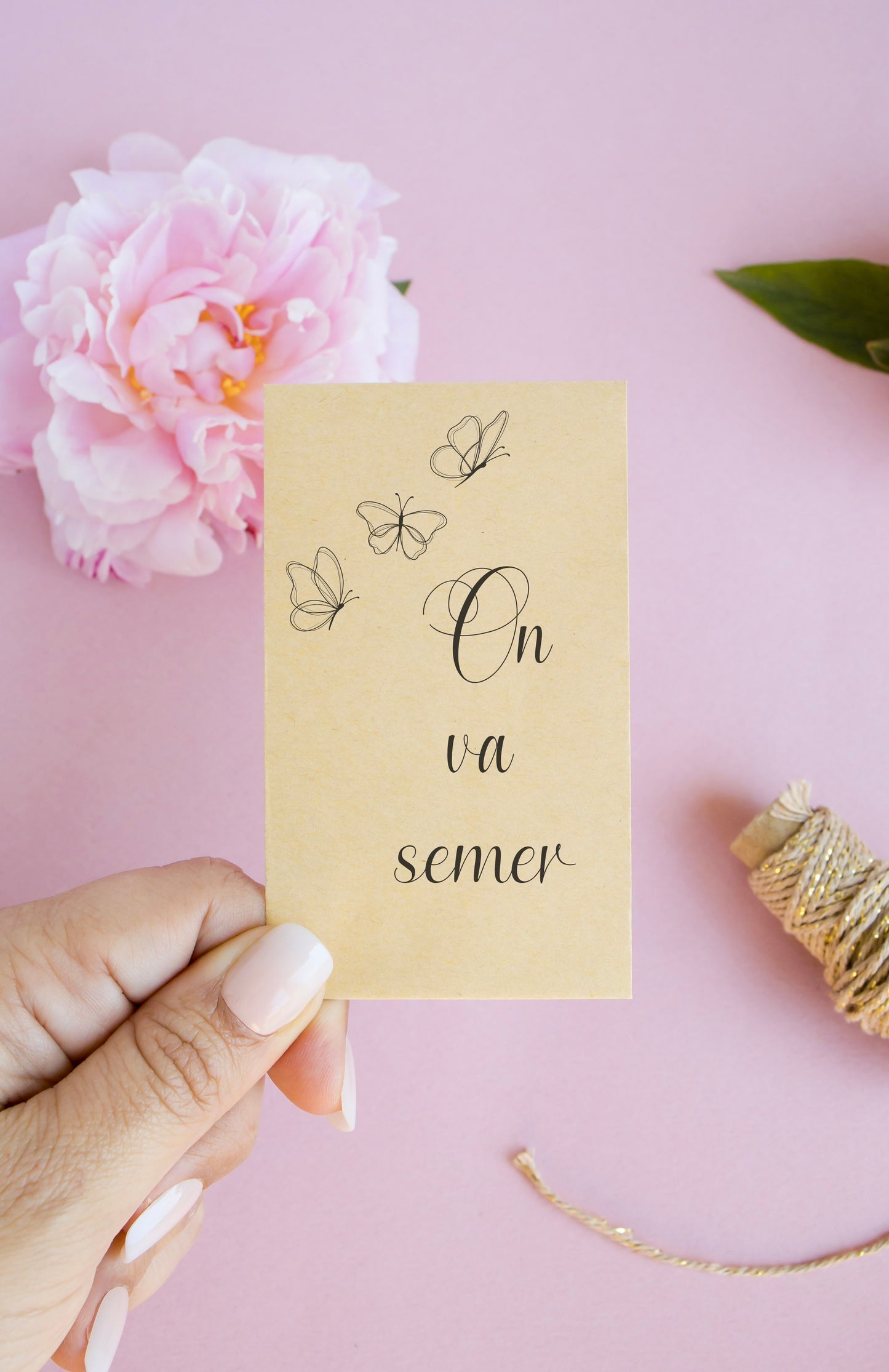 Sachet de graines : Modèle "On va semer - Variante 3"