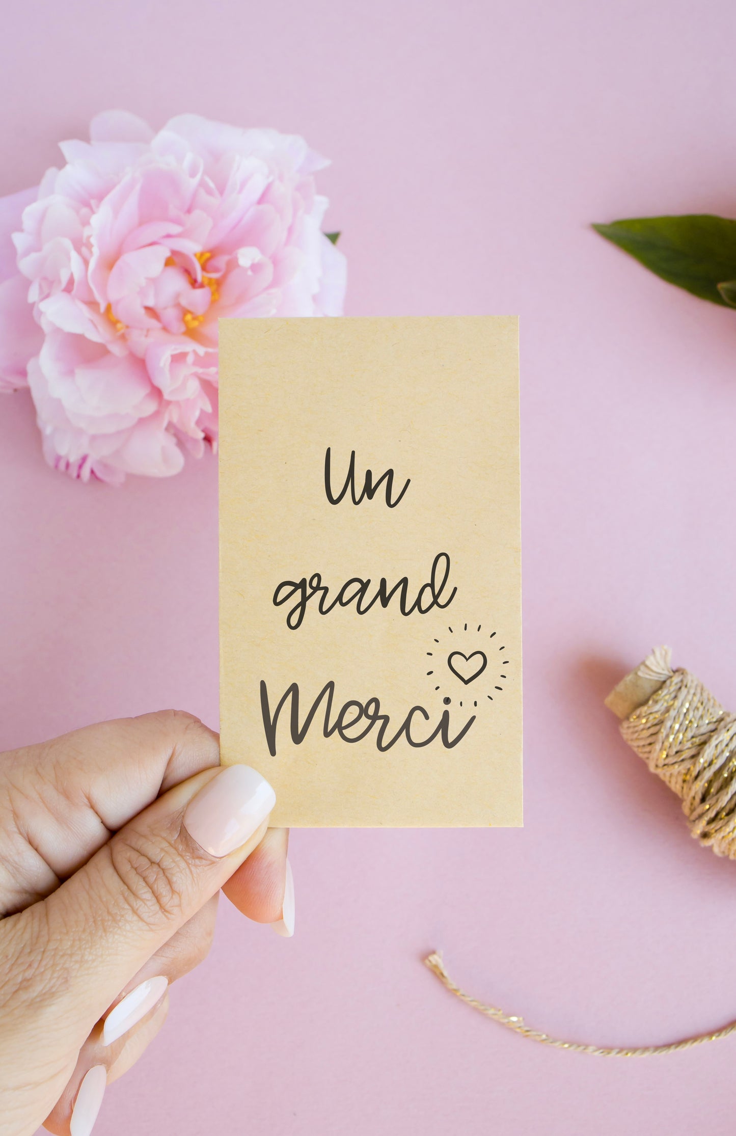 Sachet de graines : Modèle "Un grand merci - Coeur"