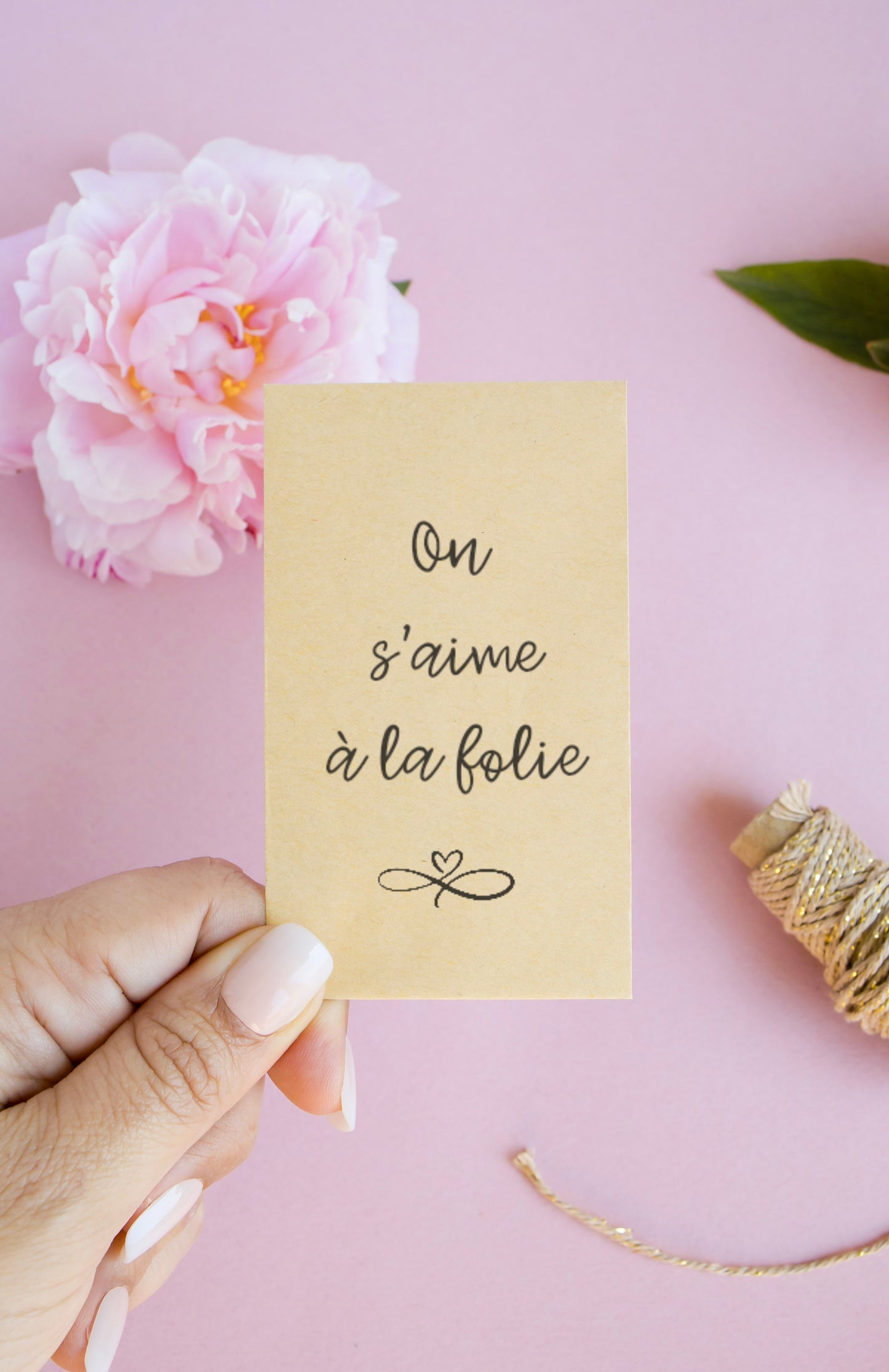Sachet de graines : Modèle "On s'aime à la folie"