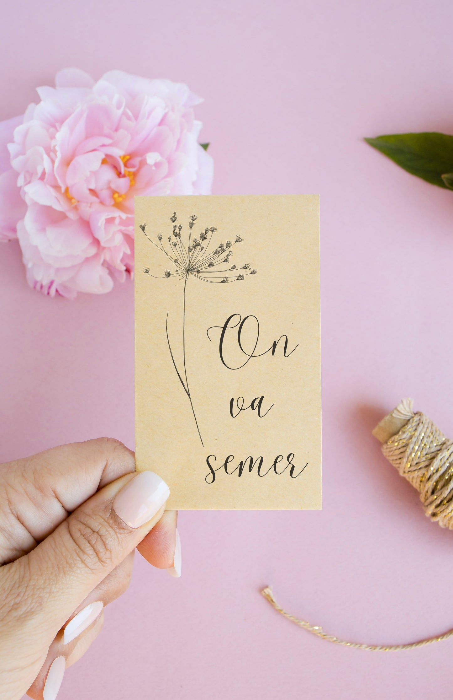 Sachet de graines : Modèle "On va semer - Variante 1"