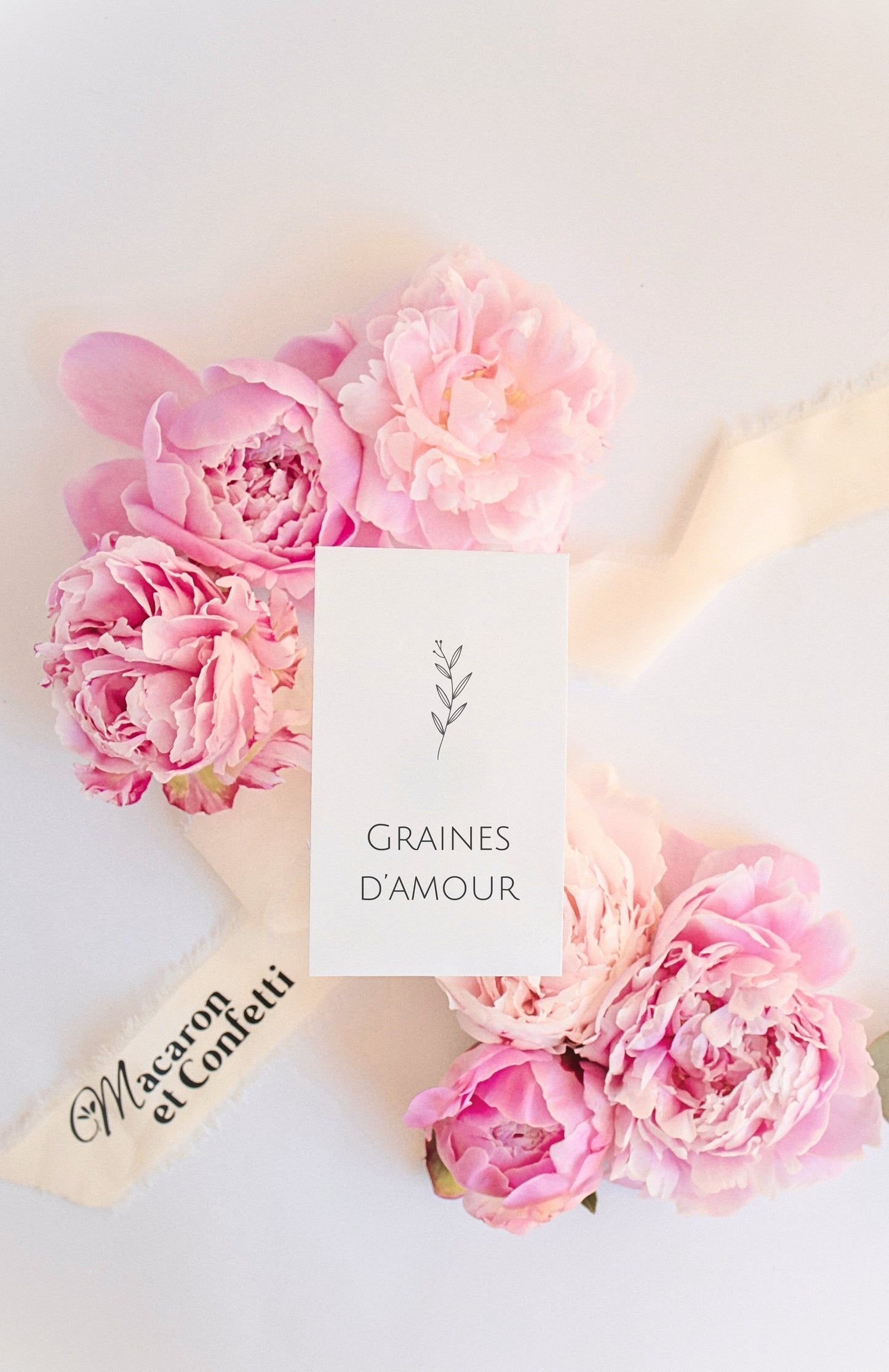 Sachet de graines : Modèle "Graines d'amour chic"
