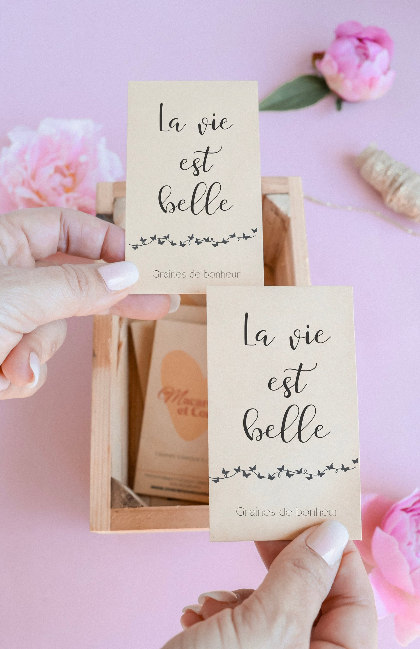 Sachet de graines : Modèle "La vie est belle - Variante 7"