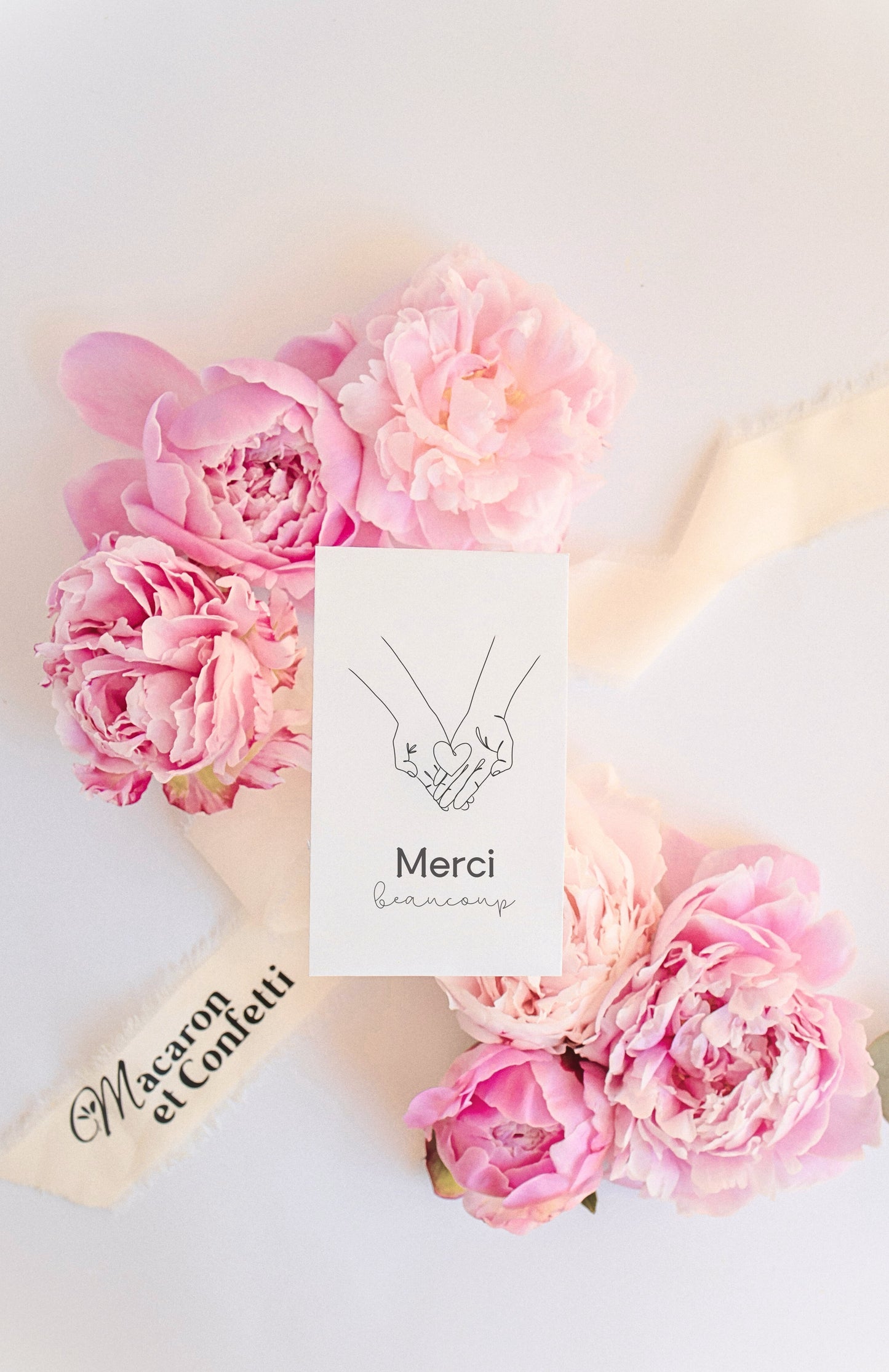 Sachet de graines : Modèle "Merci beaucoup - Cœur sur la main"