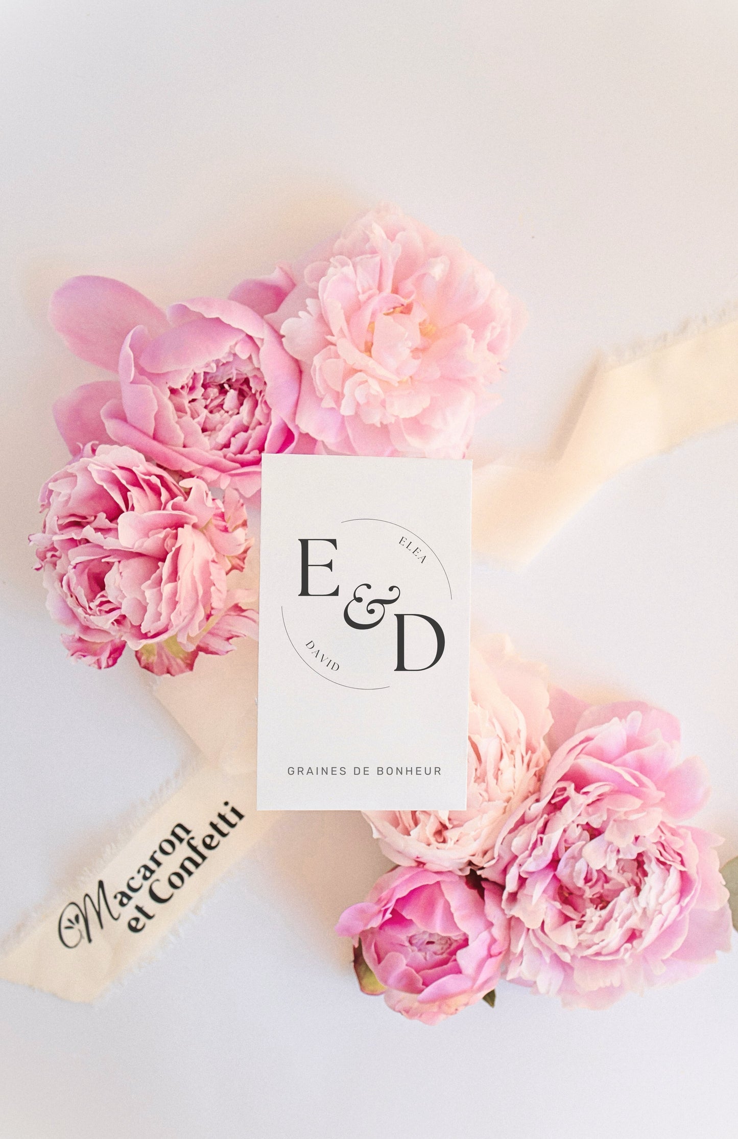 Sachet de graines personnalisé - Modèle "Elea et David"