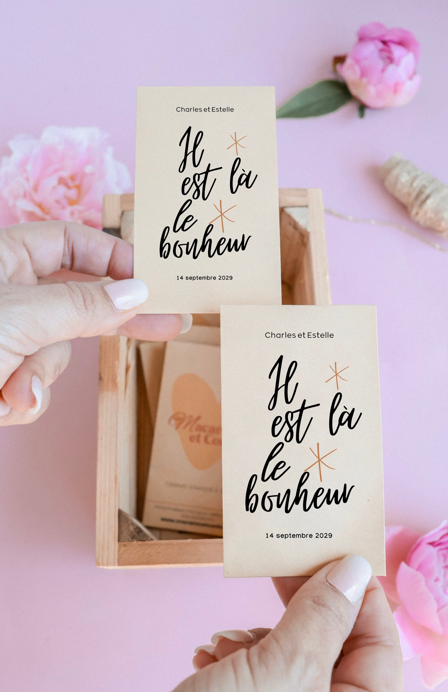 Sachet de graines personnalisé - Modèle "Il est là le bonheur"