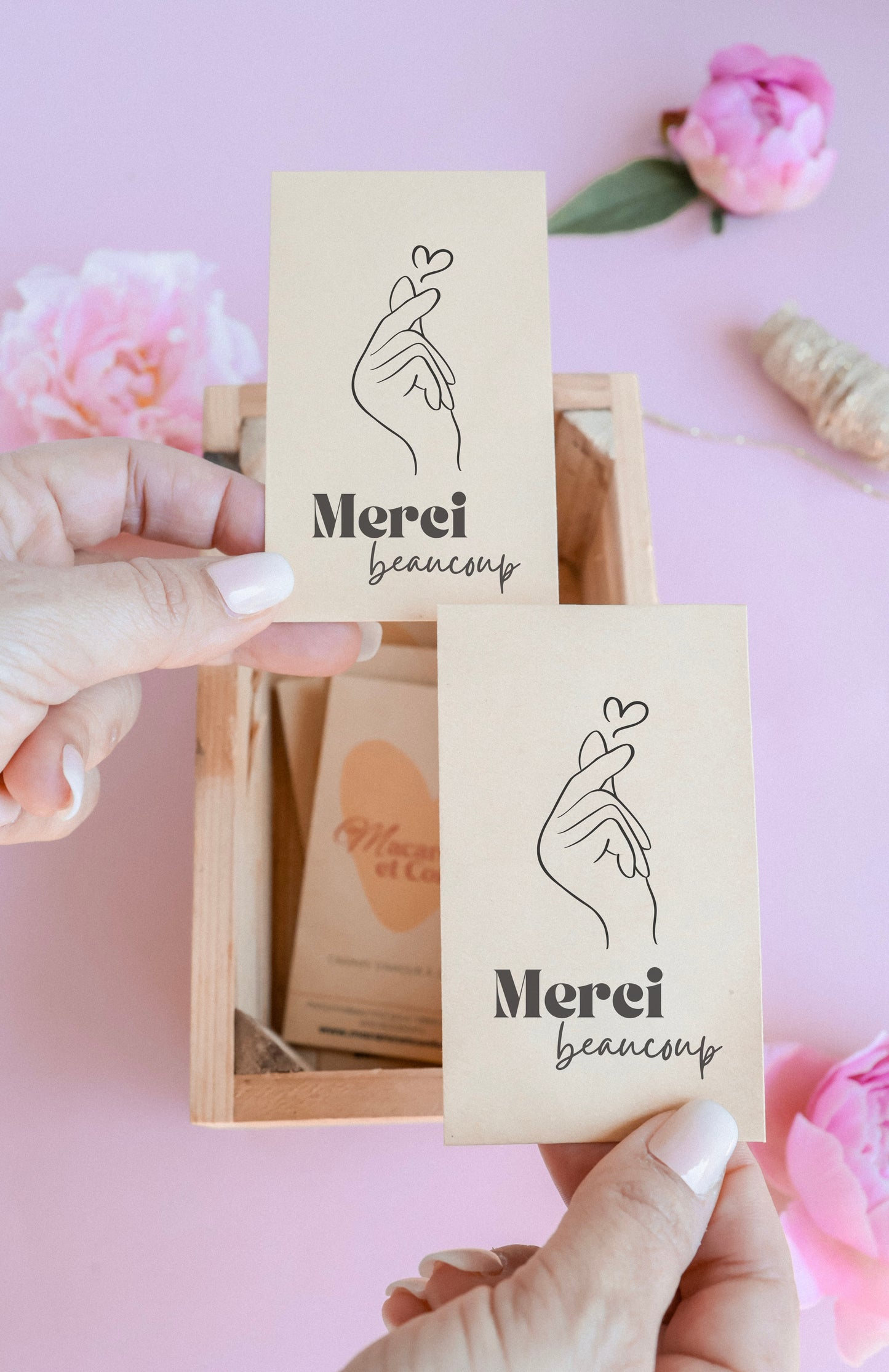 Sachet de graines : Modèle "Merci beaucoup - Cœur Coréen 2"