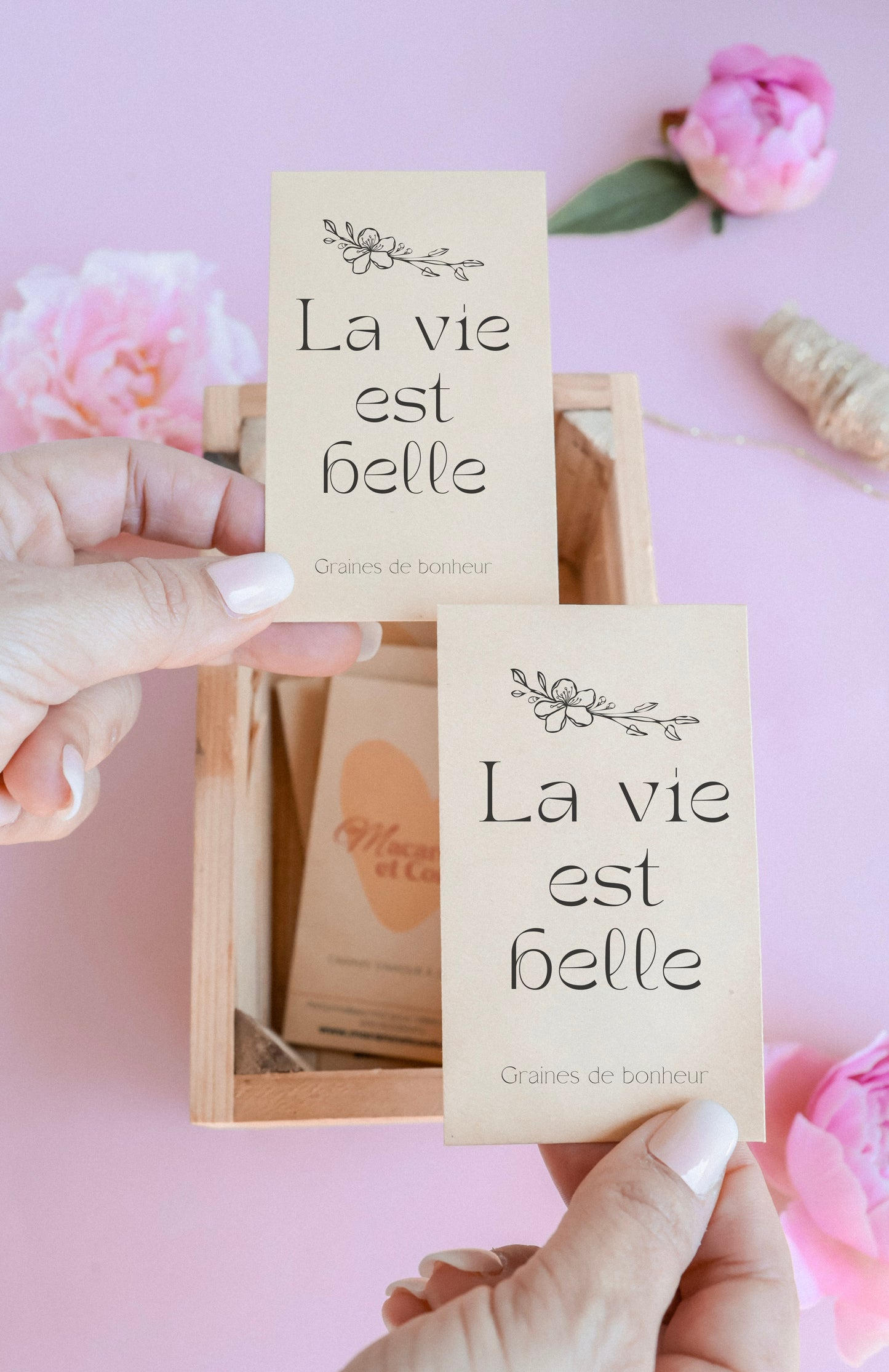 Sachet de graines : Modèle "La vie est belle - Variante 3"