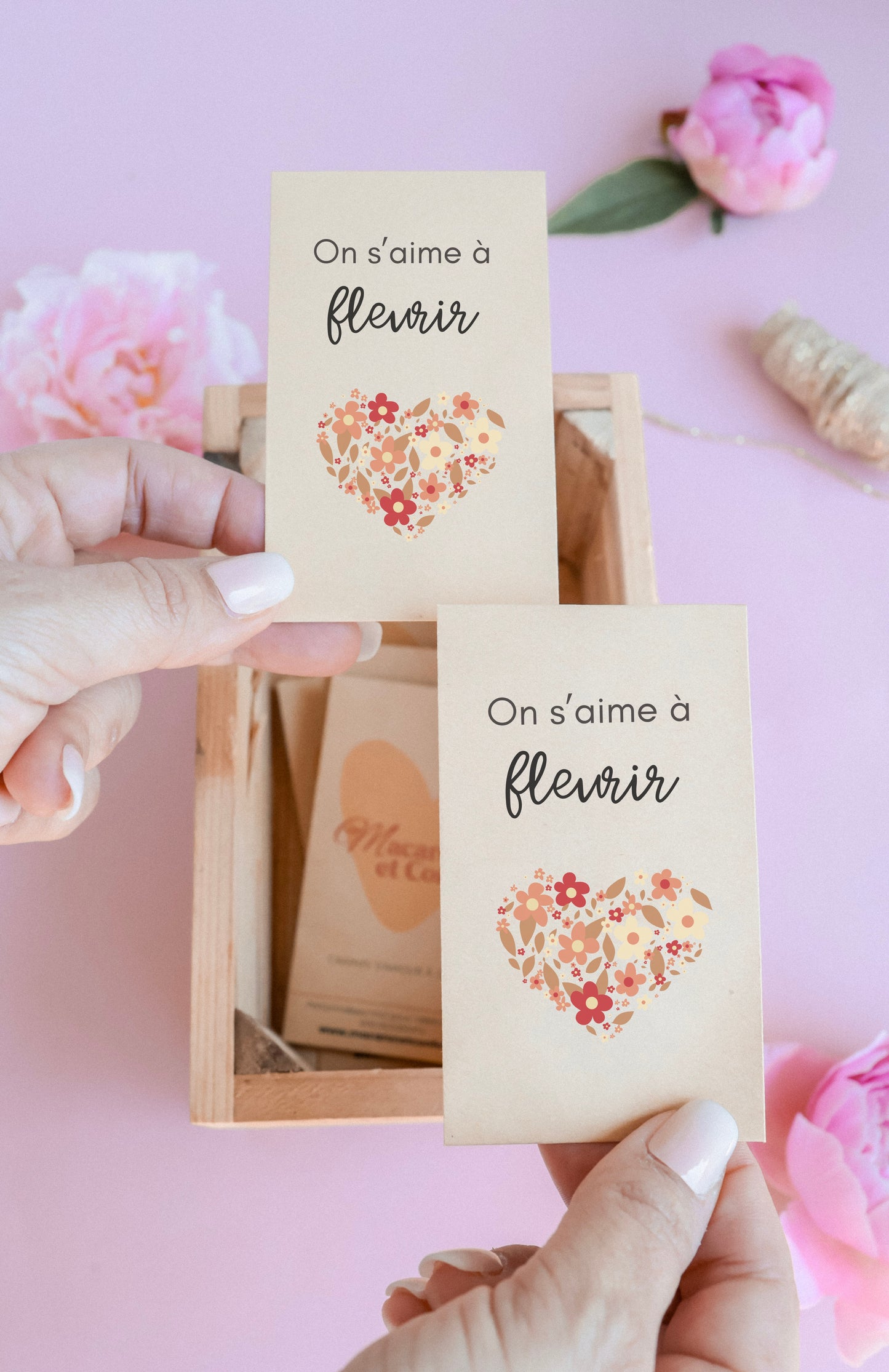 Sachet de graines : Modèle "On s'aime à fleurir"