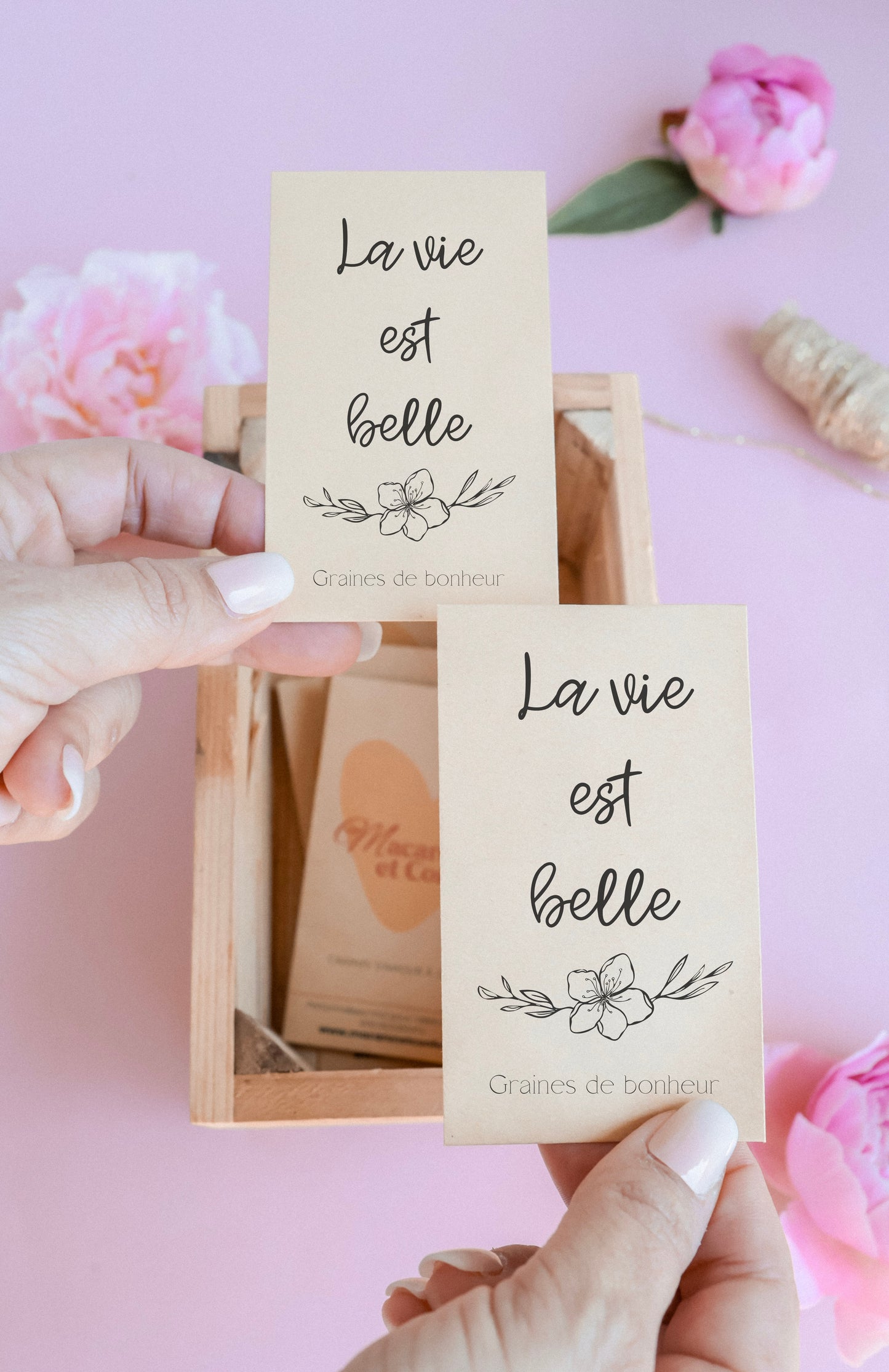 Sachet de graines : Modèle "La vie est belle - Variante 8"