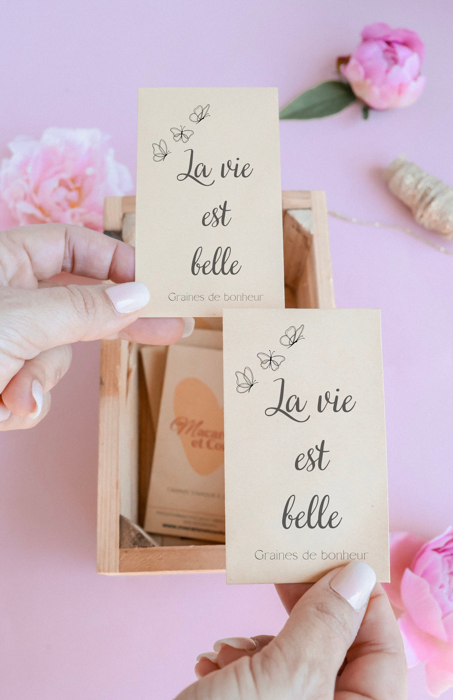 Sachet de graines : Modèle "La vie est belle - Variante 6"