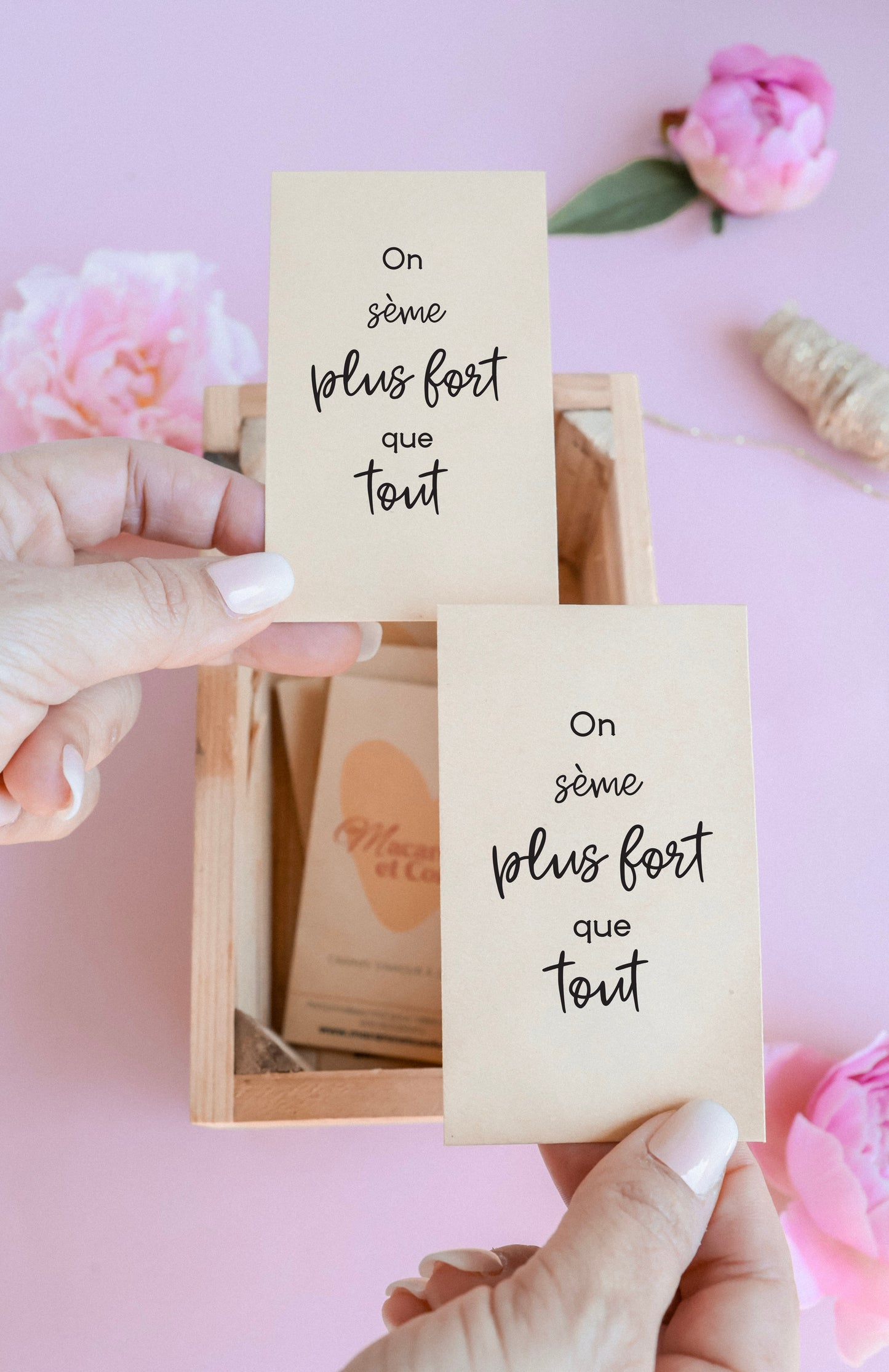 Sachet de graines : Modèle "On s'aime plus fort que tout - Variante 2"