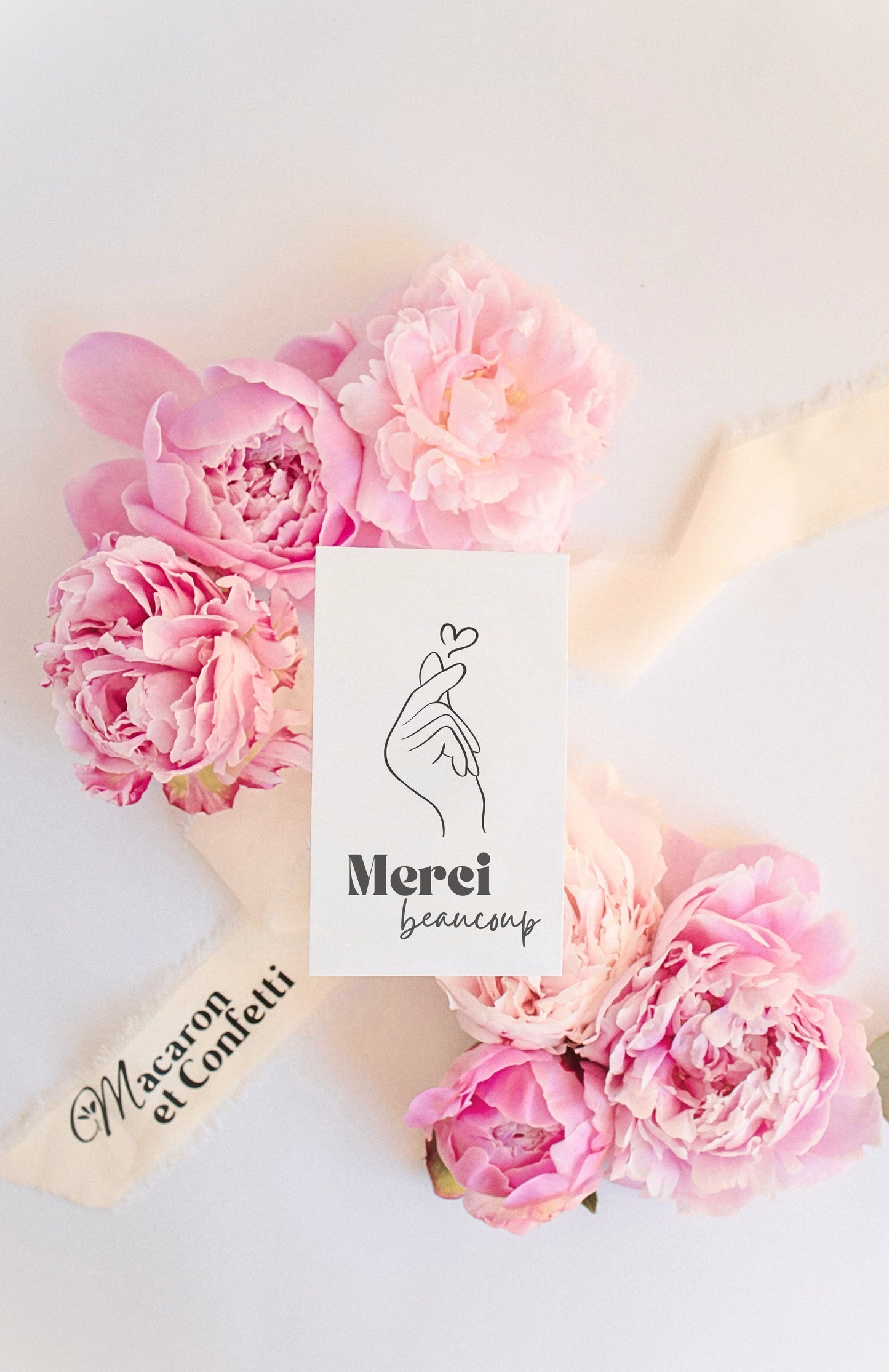 Sachet de graines : Modèle "Merci beaucoup - Cœur Coréen 2"