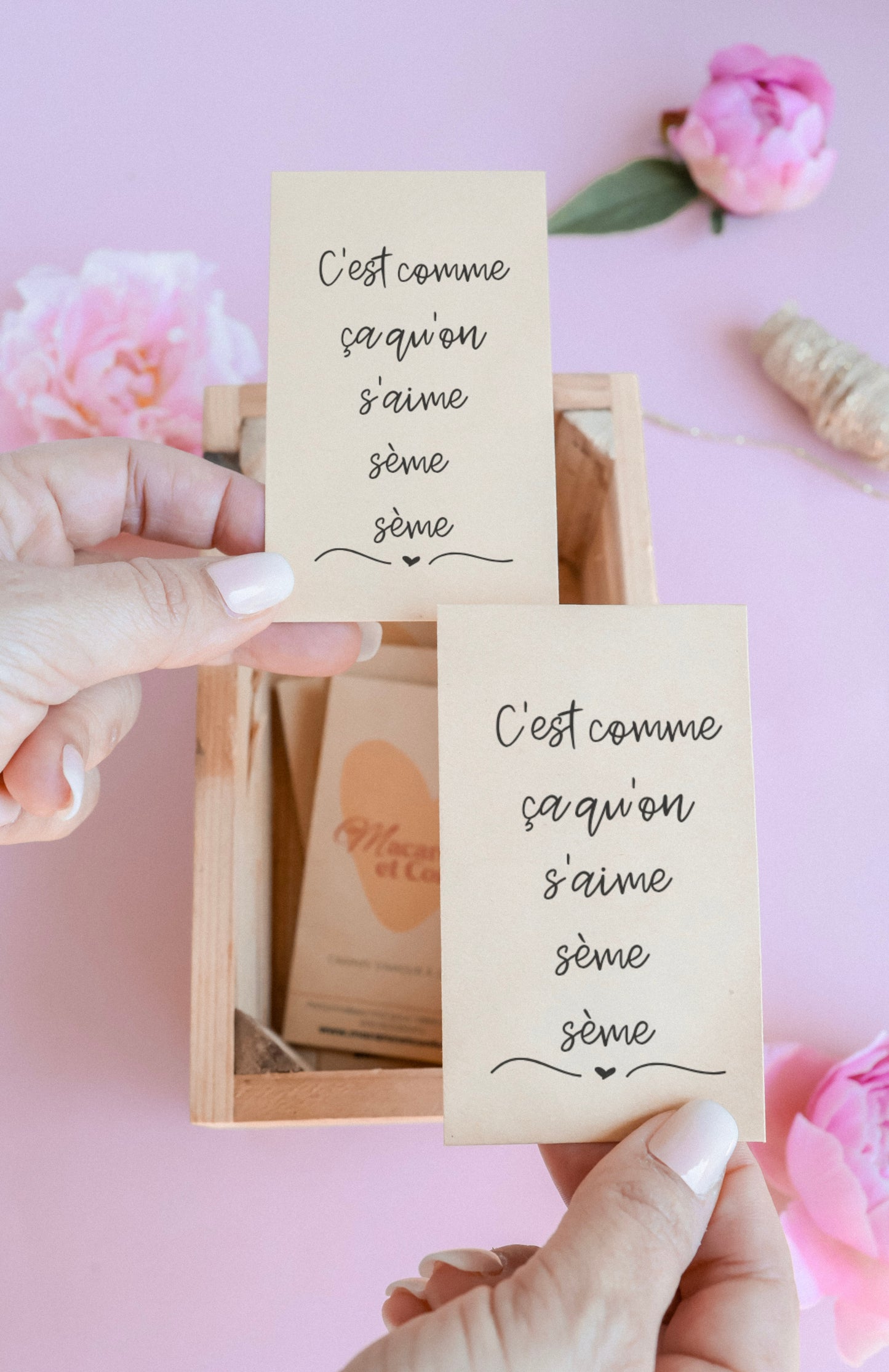 Sachet de graines : Modèle "C'est comme çà qu'on s'aime sème sème"
