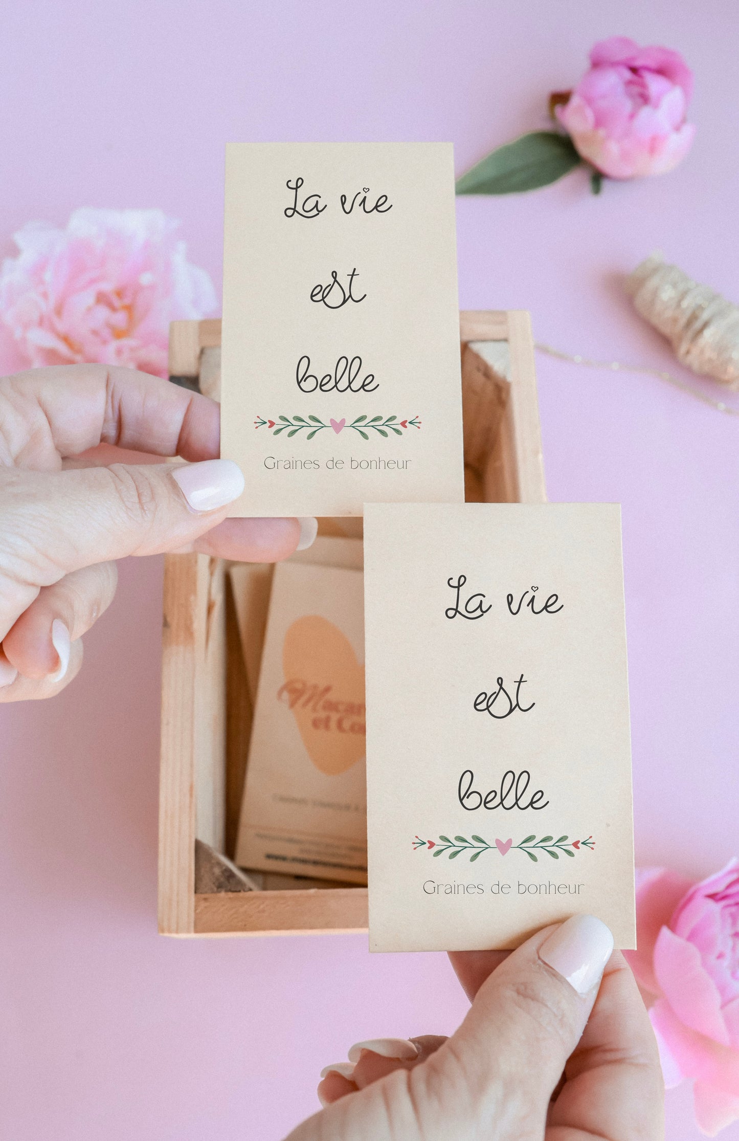 Sachet de graines : Modèle "La vie est belle - Variante 9"