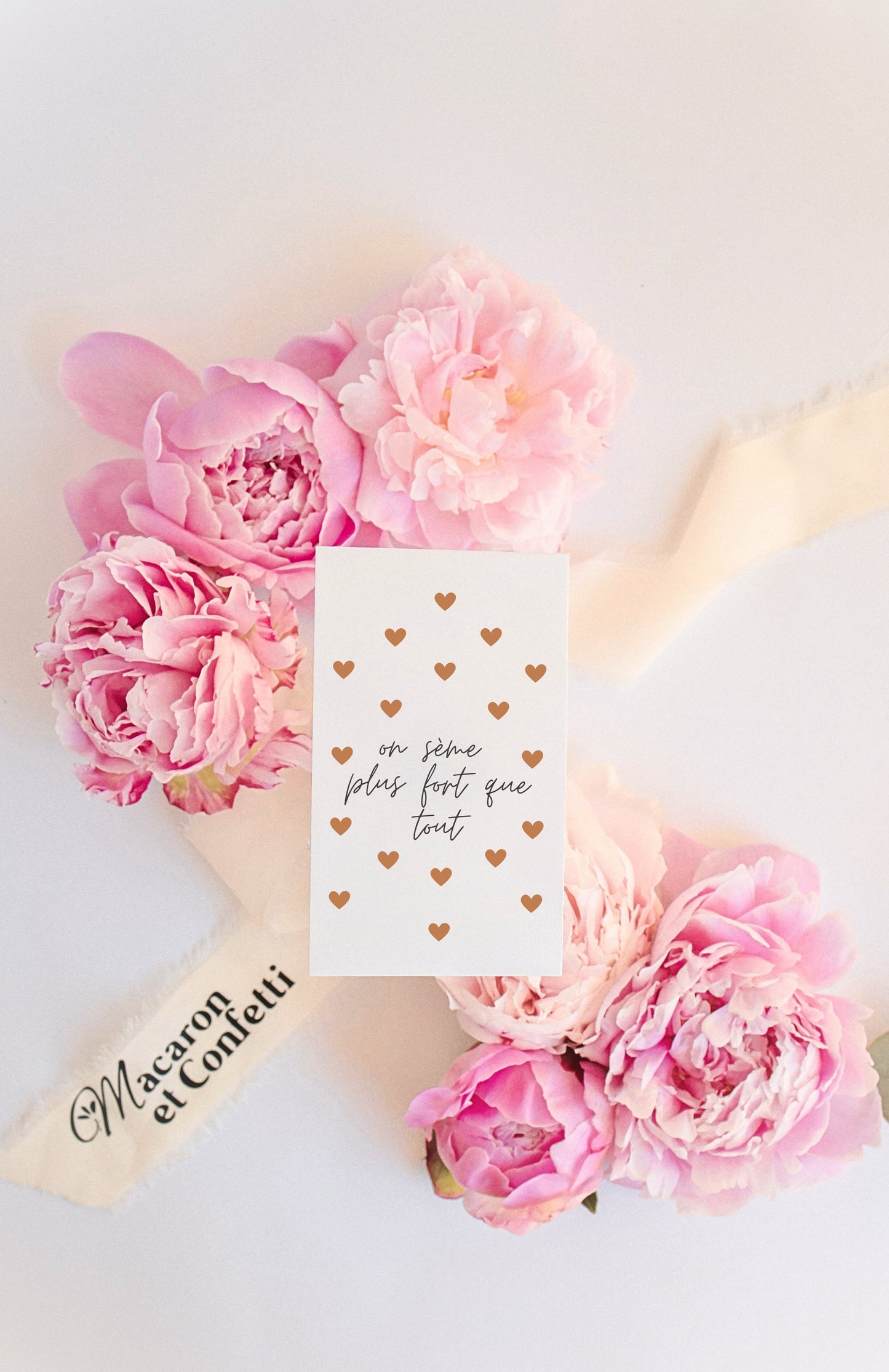 Sachet de graines : Modèle "On s'aime plus fort que tout"