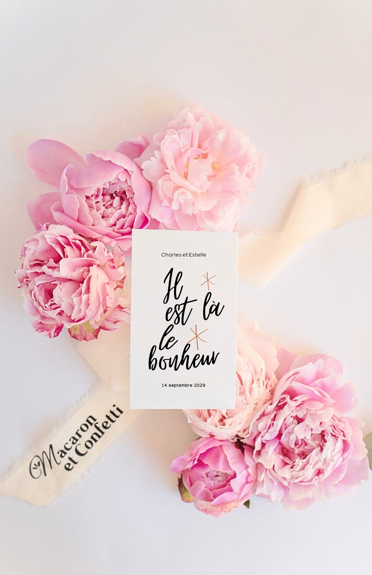 Sachet de graines personnalisé - Modèle "Il est là le bonheur"