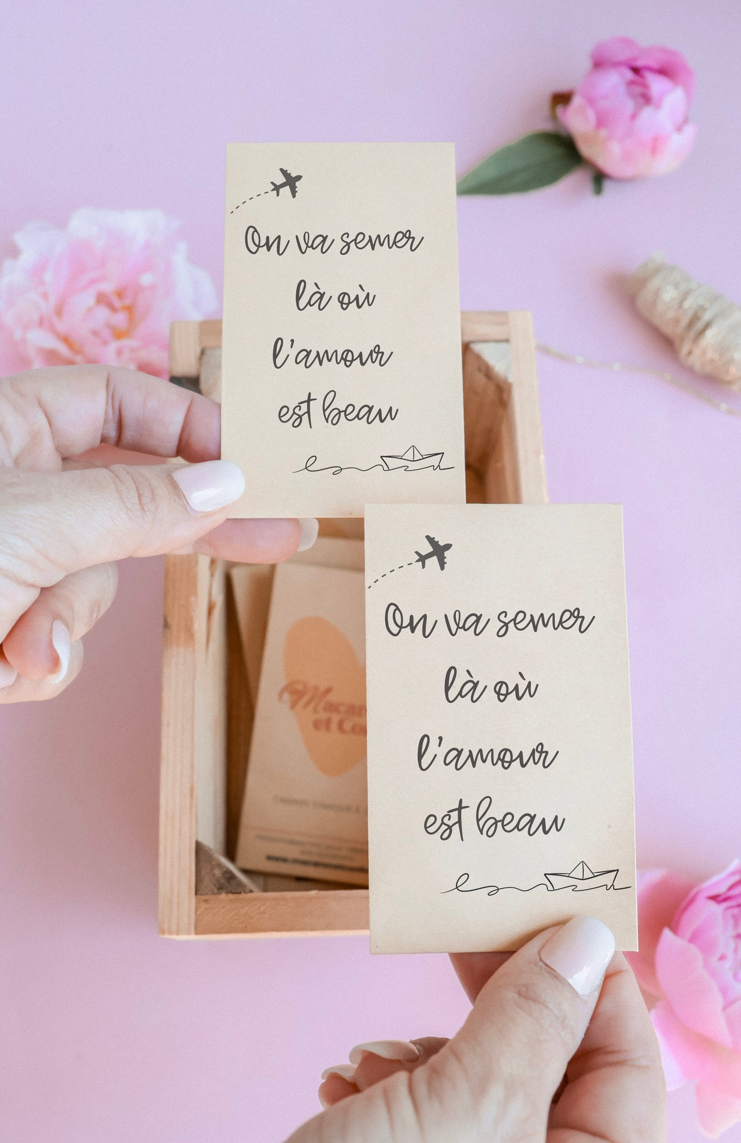 Sachet de graines : Modèle "On va semer là où l'amour est beau"