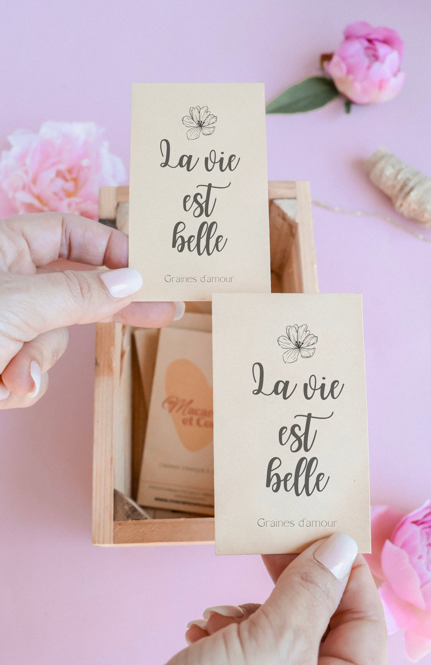 Sachet de graines : Modèle "La vie est belle - Variante 1"