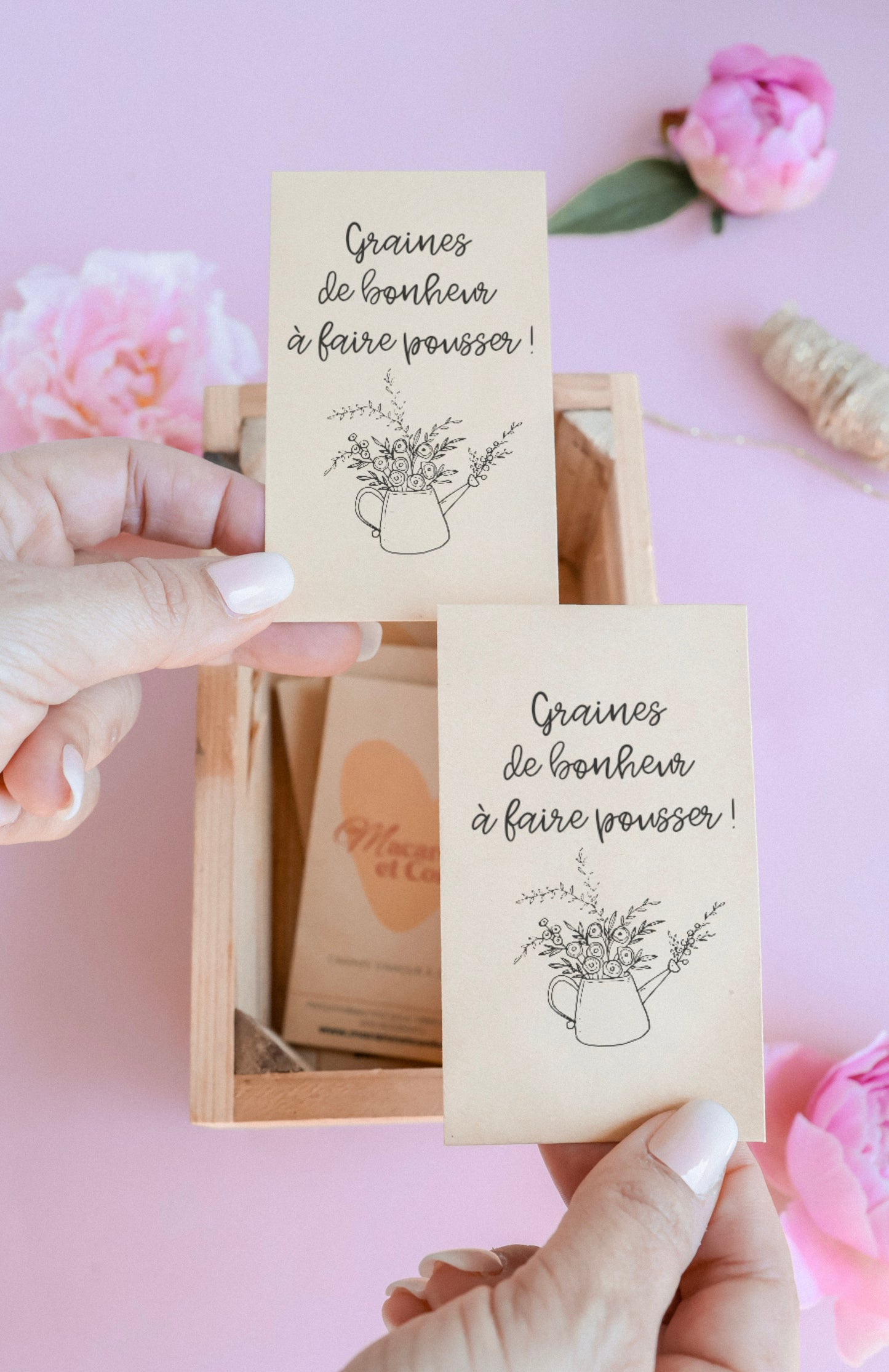 Sachet de graines : Modèle "Graines de bonheur à faire pousser"