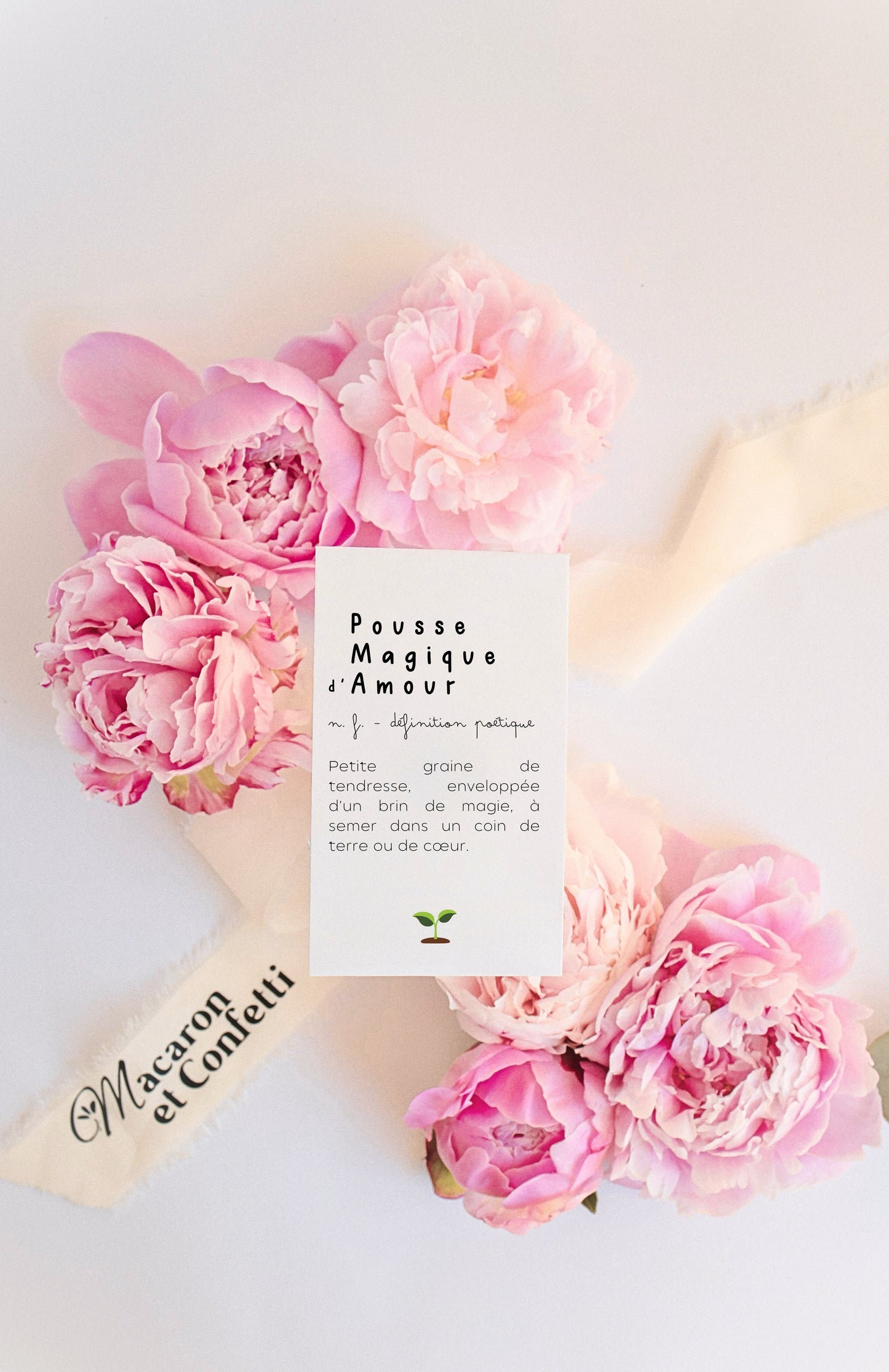 Sachet de graines : Modèle "Pousse Magique d'Amour"