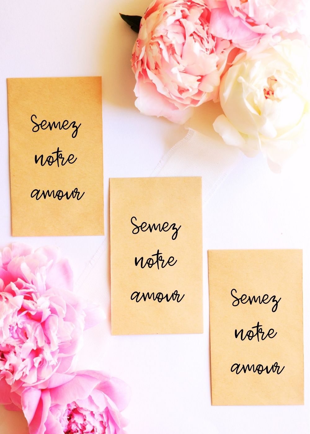 Sachets de graines - Prêt-à-offrir - "Semez notre amour"