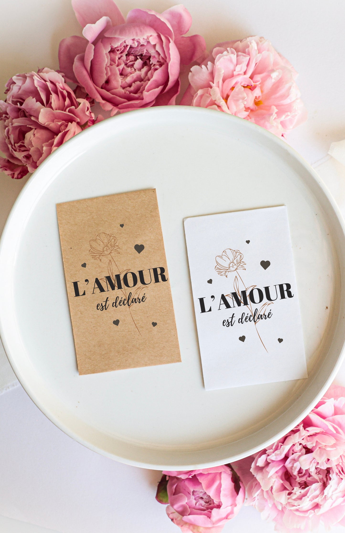 Sachet de graines : Modèle "L'amour est déclaré"