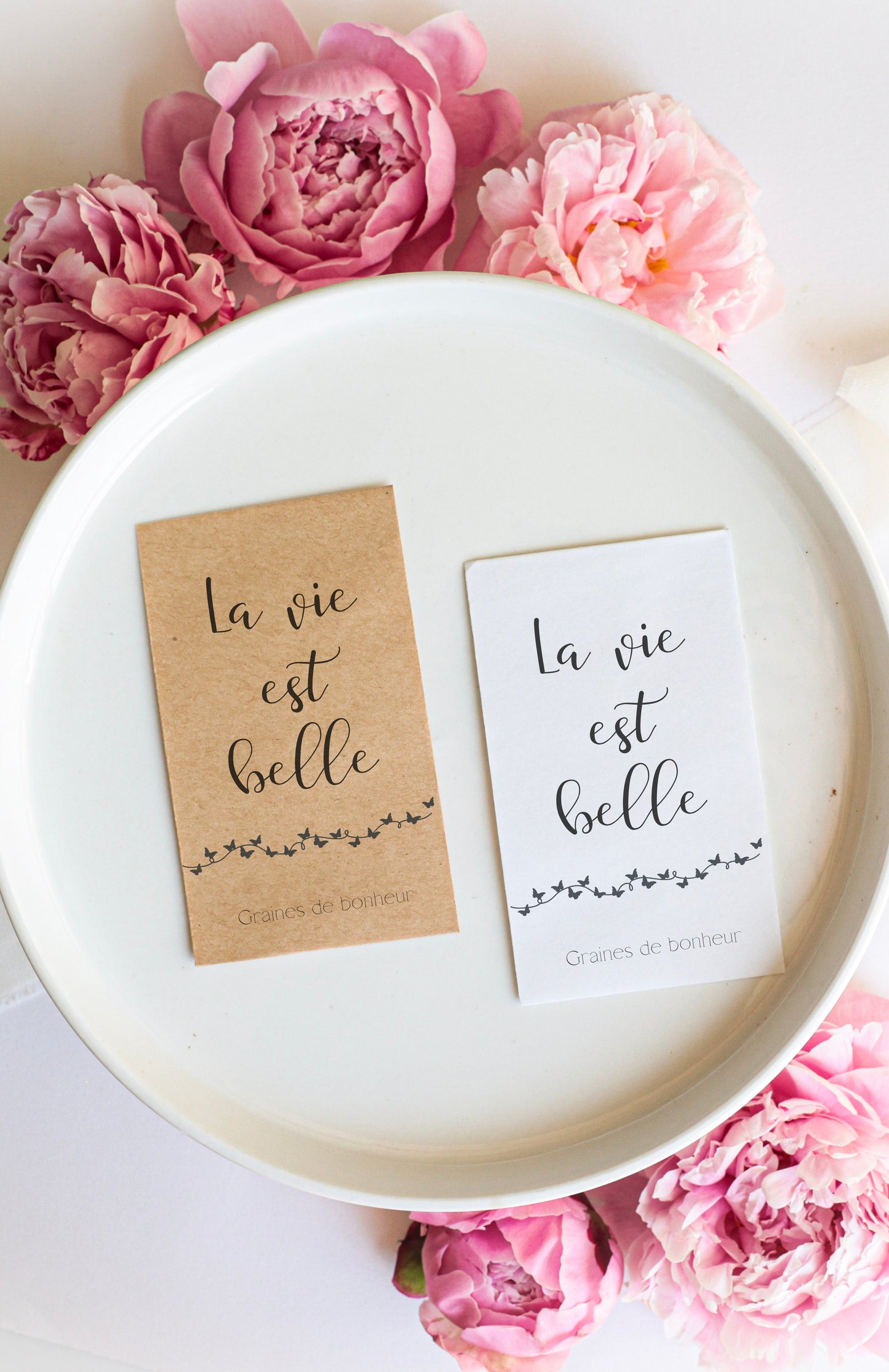 Sachet de graines : Modèle "La vie est belle - Variante 7"