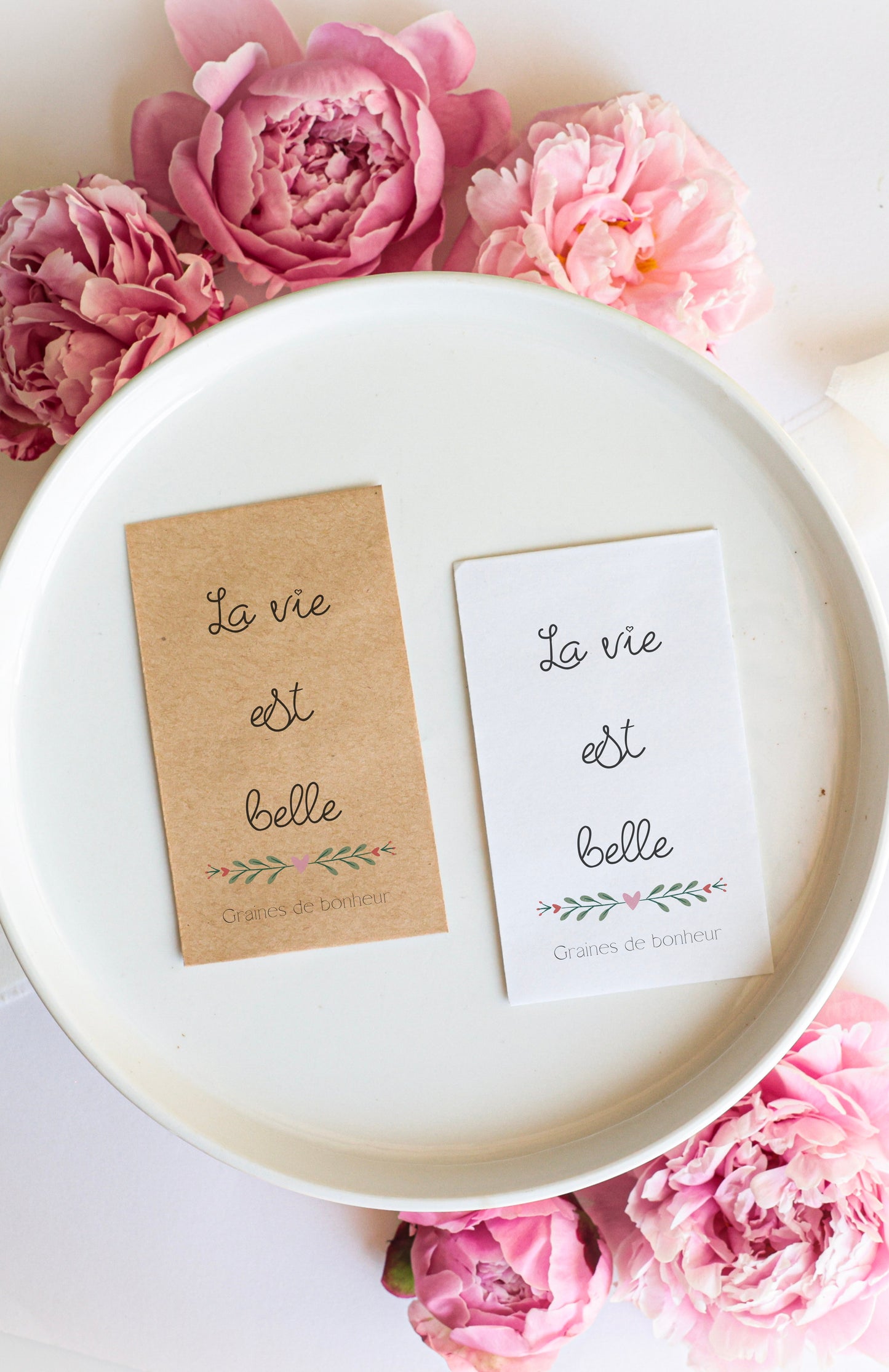 Sachet de graines : Modèle "La vie est belle - Variante 9"