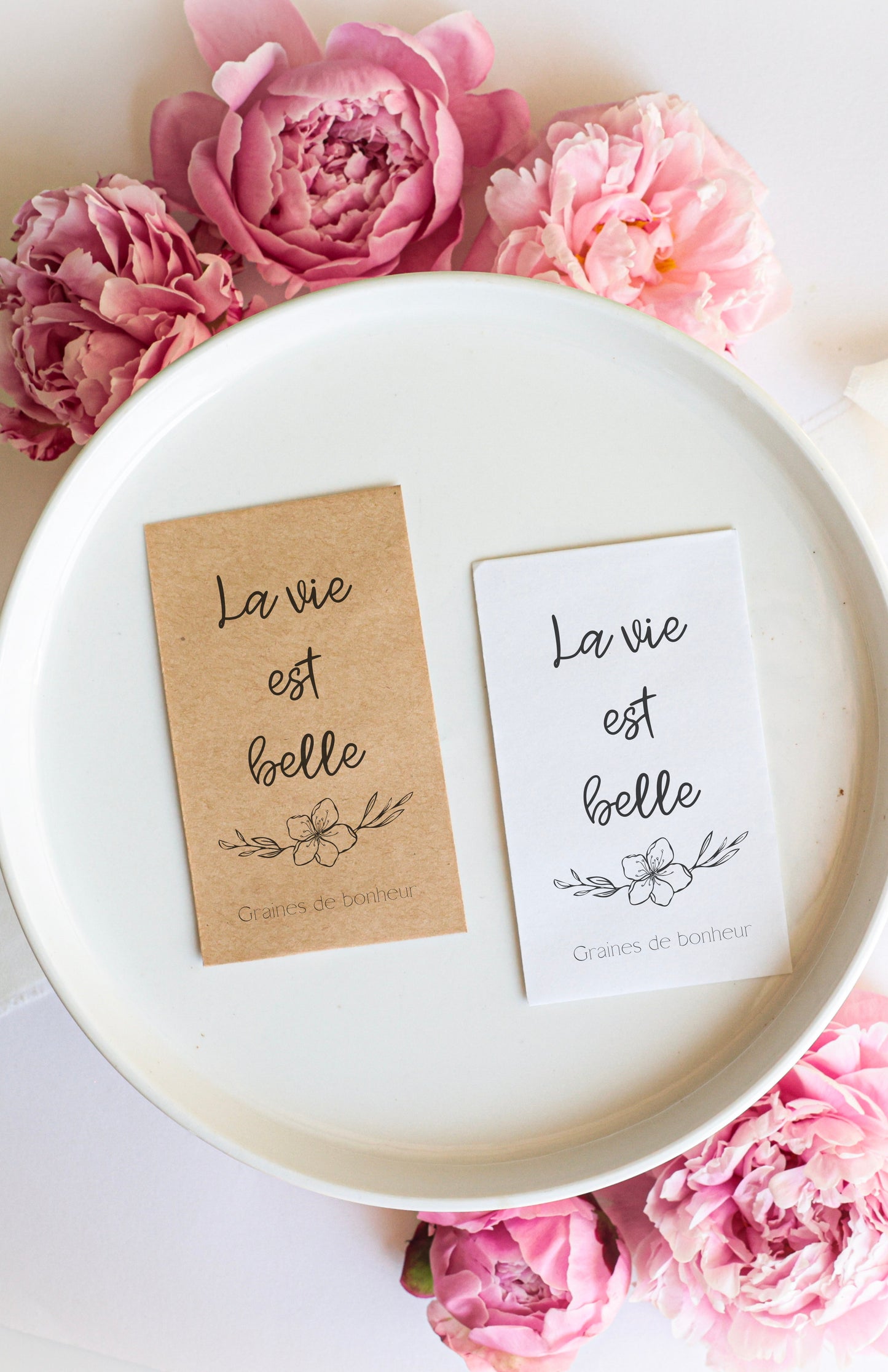 Sachet de graines : Modèle "La vie est belle - Variante 8"