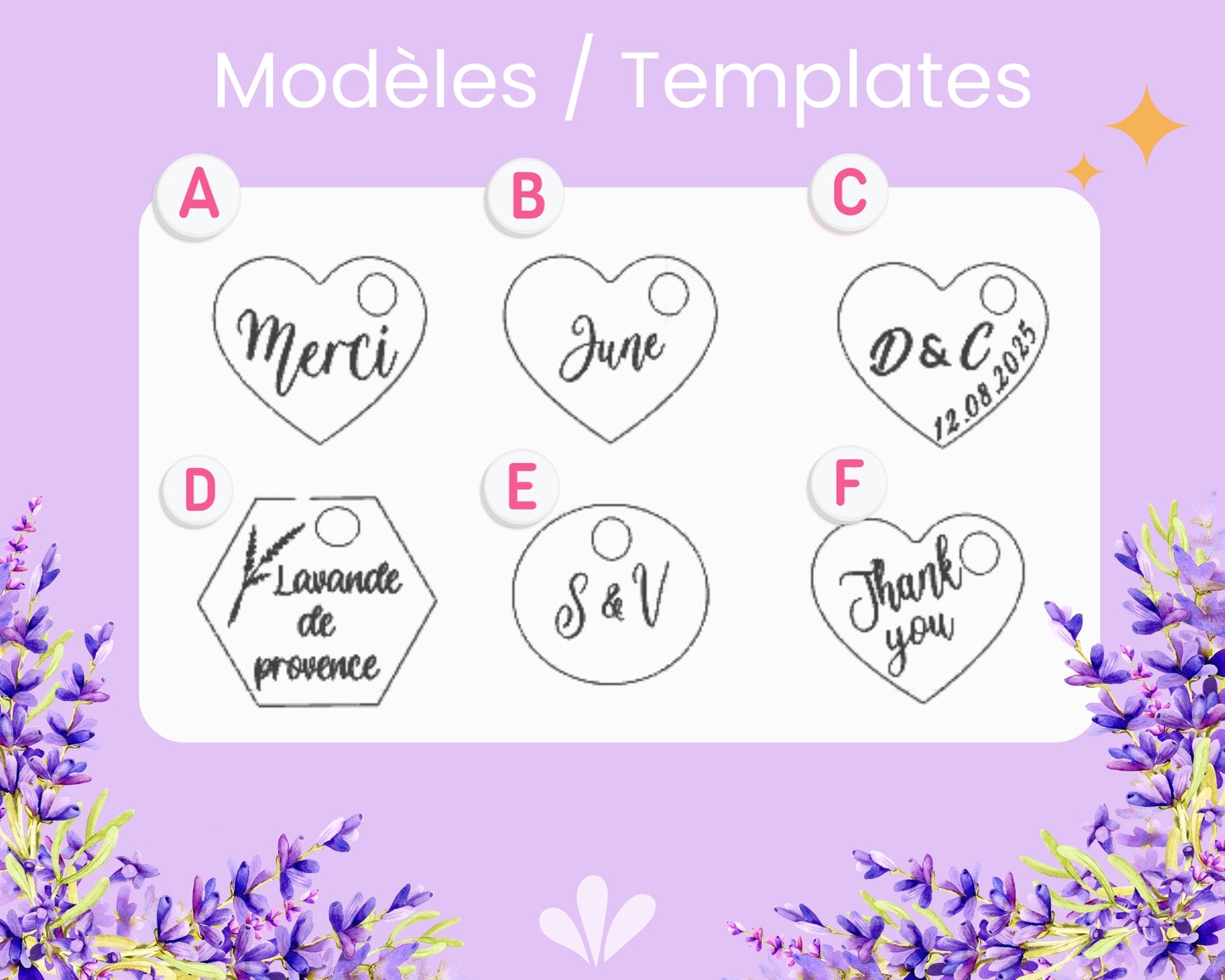Sachets de lavande Personnalisables - Sachet en lin