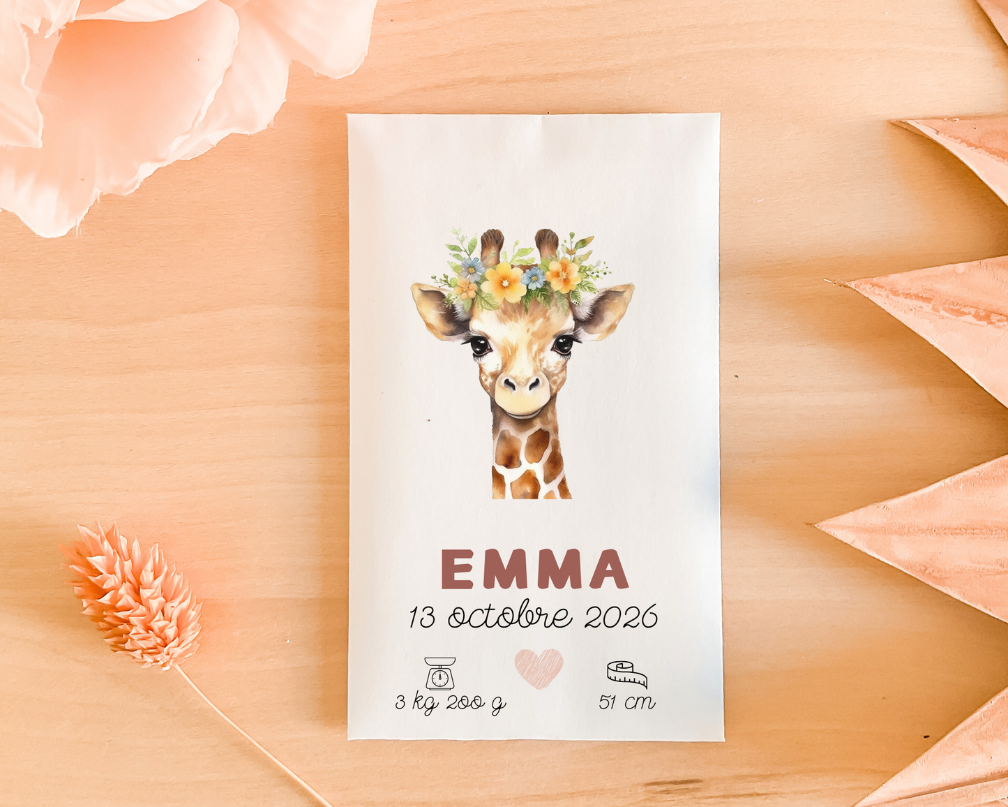 Sachets de graines - Naissance - "Girafe"