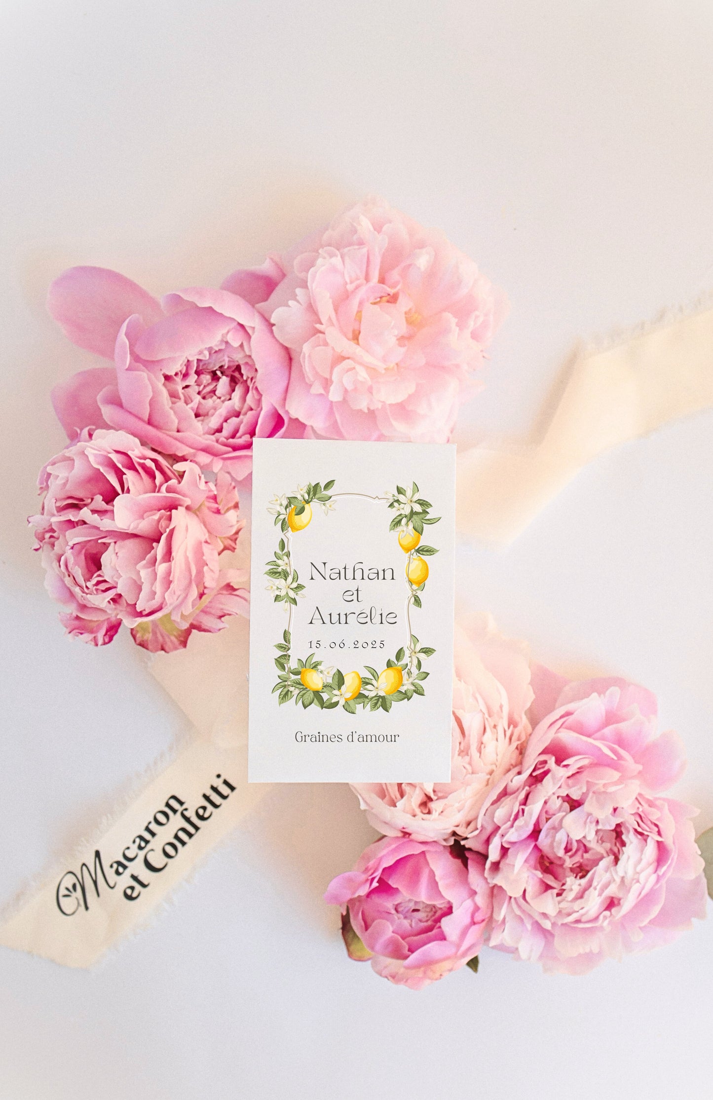 Sachet de graines personnalisé - Modèle "Citron"