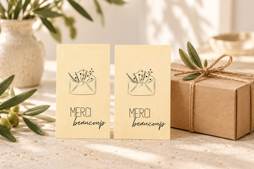 Sachets de graines Merci beaucoup avec un coffret cadeau