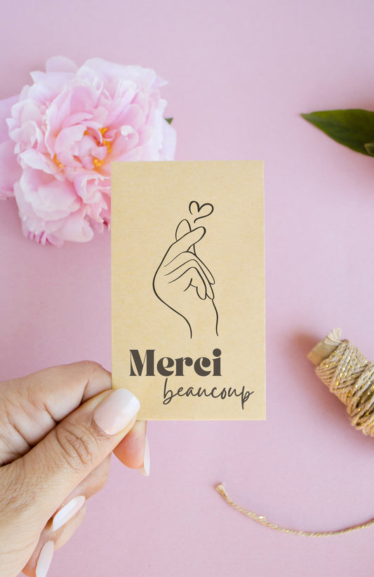 Sachet de graines : Modèle "Merci beaucoup - Cœur Coréen 2"