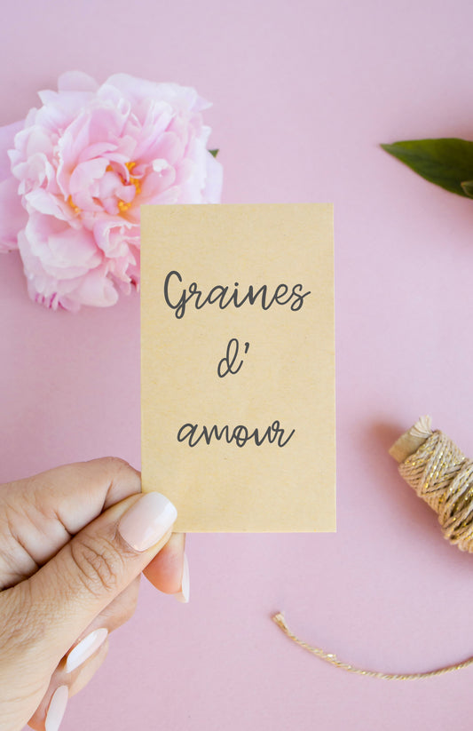 Sachet de graines : Modèle "Graines d'amour"