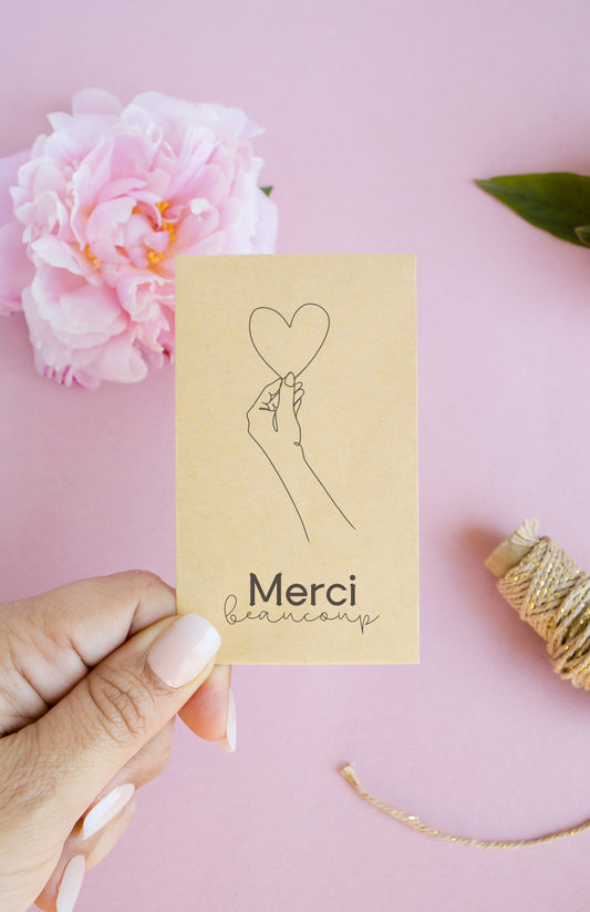 Sachet de graines : Modèle "Merci beaucoup - Mon Cœur"