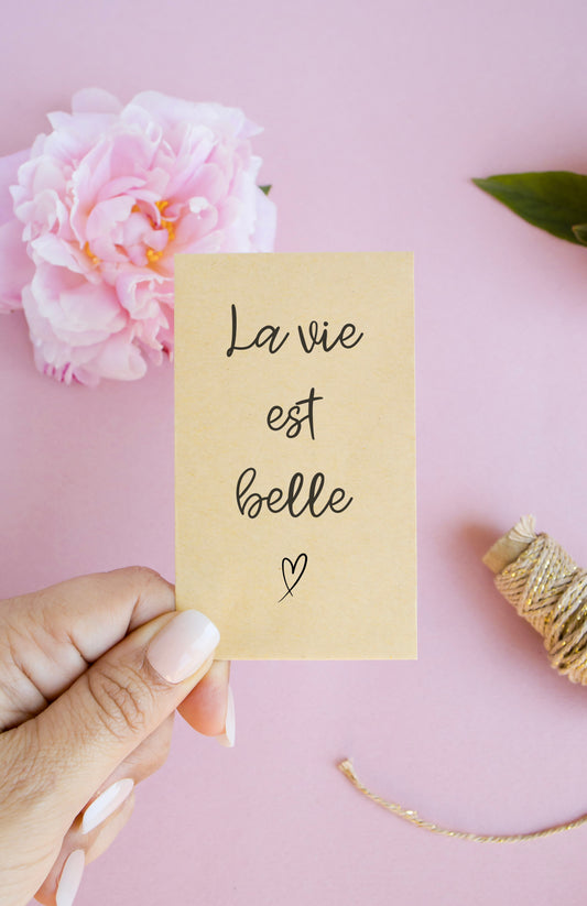 Sachet de graines : Modèle "La vie est belle"
