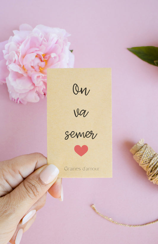 Sachet de graines : Modèle "On va semer - Variante 5"