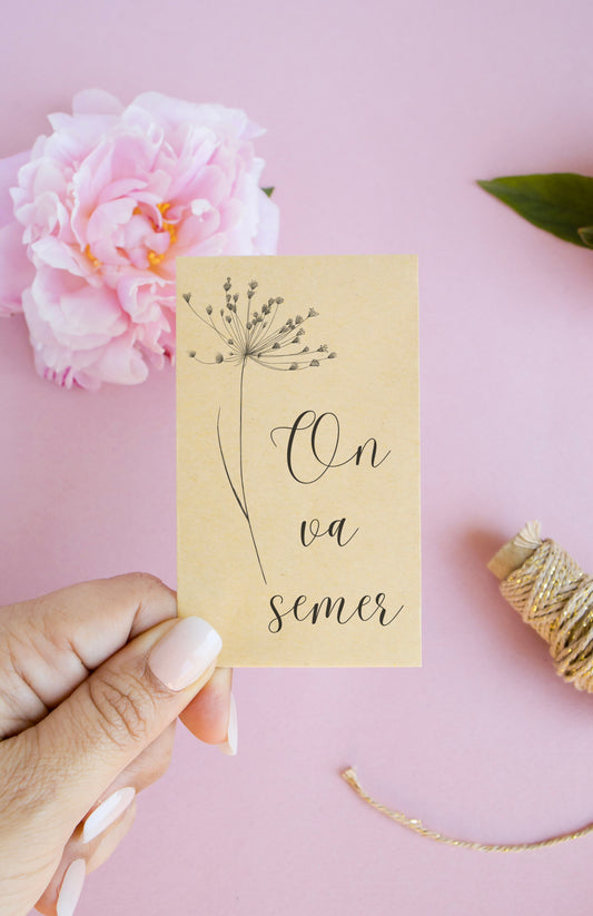 Sachet de graines : Modèle "On va semer - Variante 1"