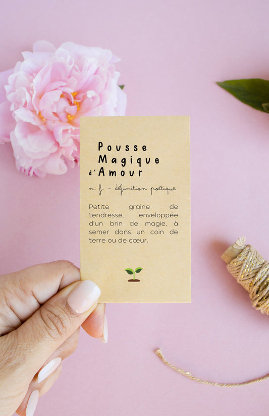Sachet de graines : Modèle "Pousse Magique d'Amour"