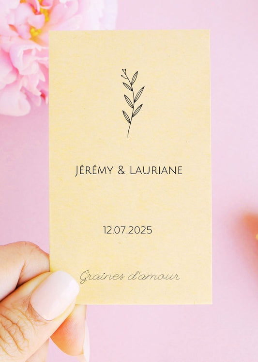 Sachets de graines - Mariage - "Branche olivier"