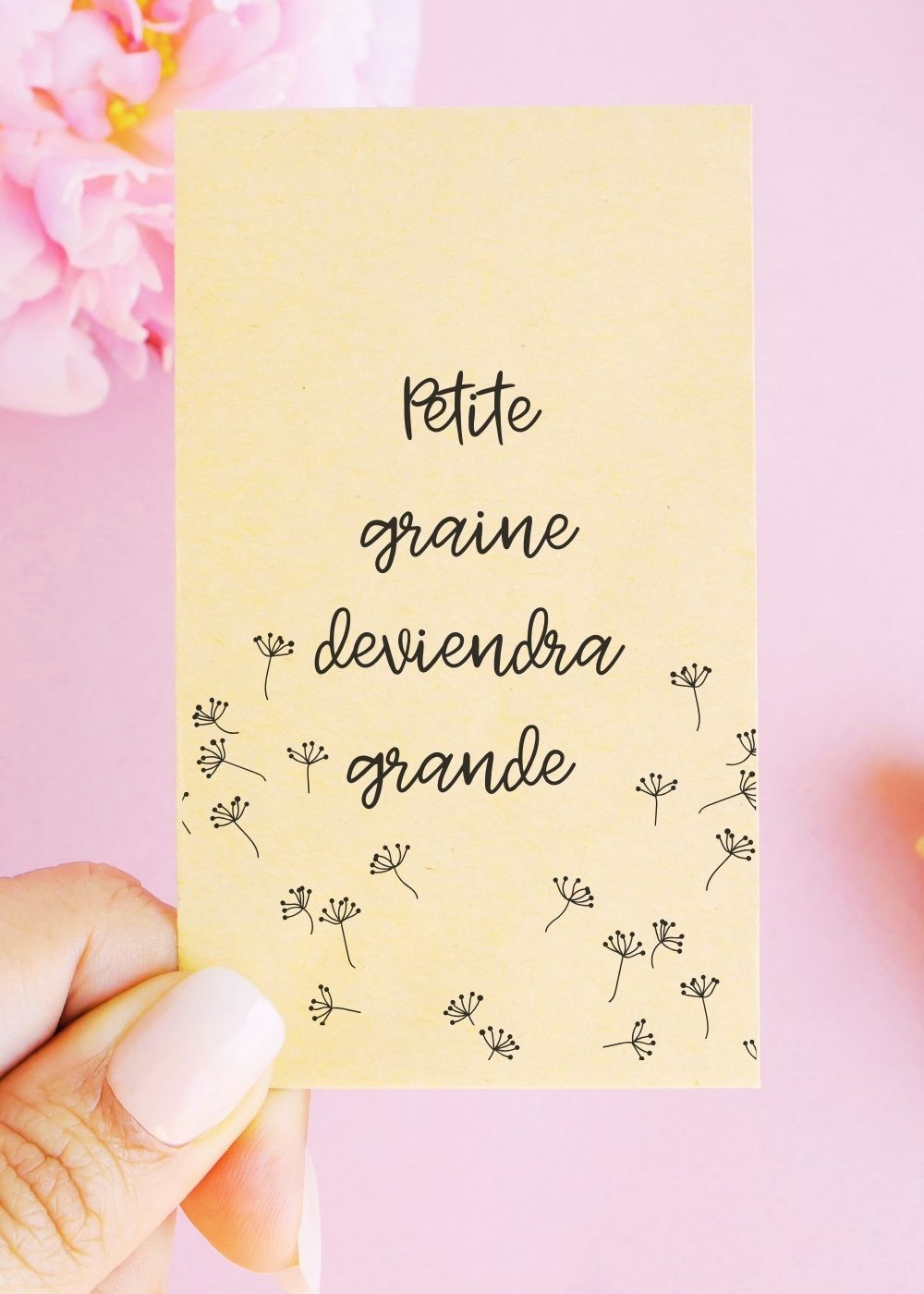 Sachets de graines - Naissance "Petite graine deviendra grande"