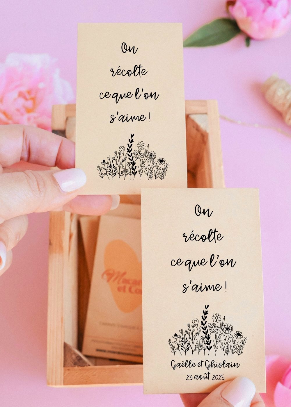Sachets de graines - Mariage - "On récolte ce que l'on s'aime"