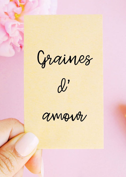 Sachets de graines - Prêt-à-offrir - "Graines d'amour"