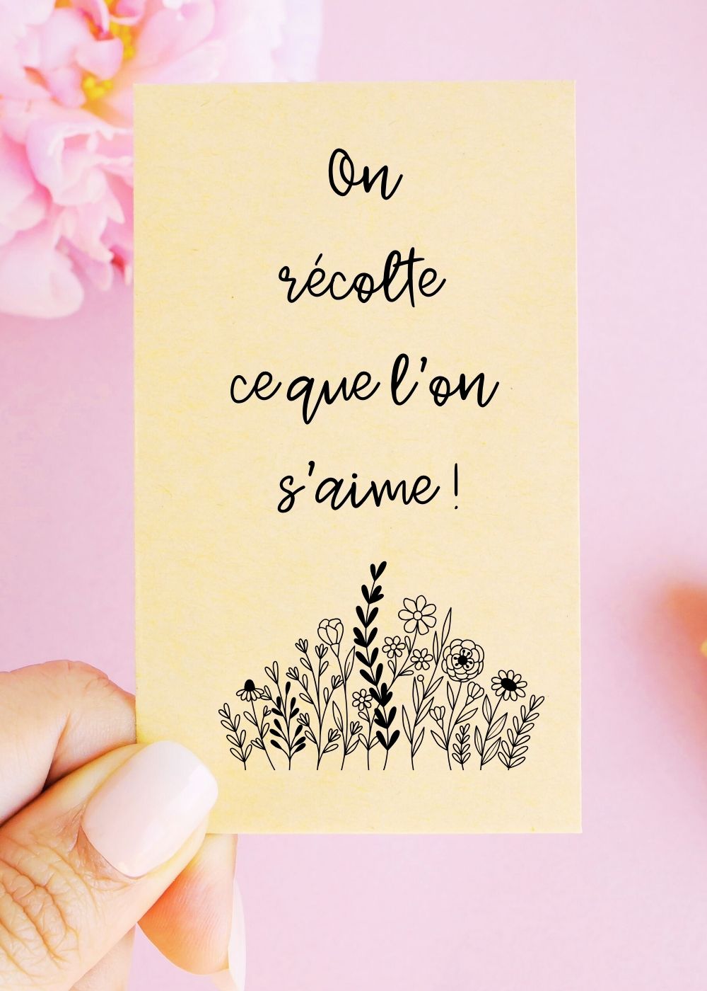 Sachets de graines - Mariage - "On récolte ce que l'on s'aime"