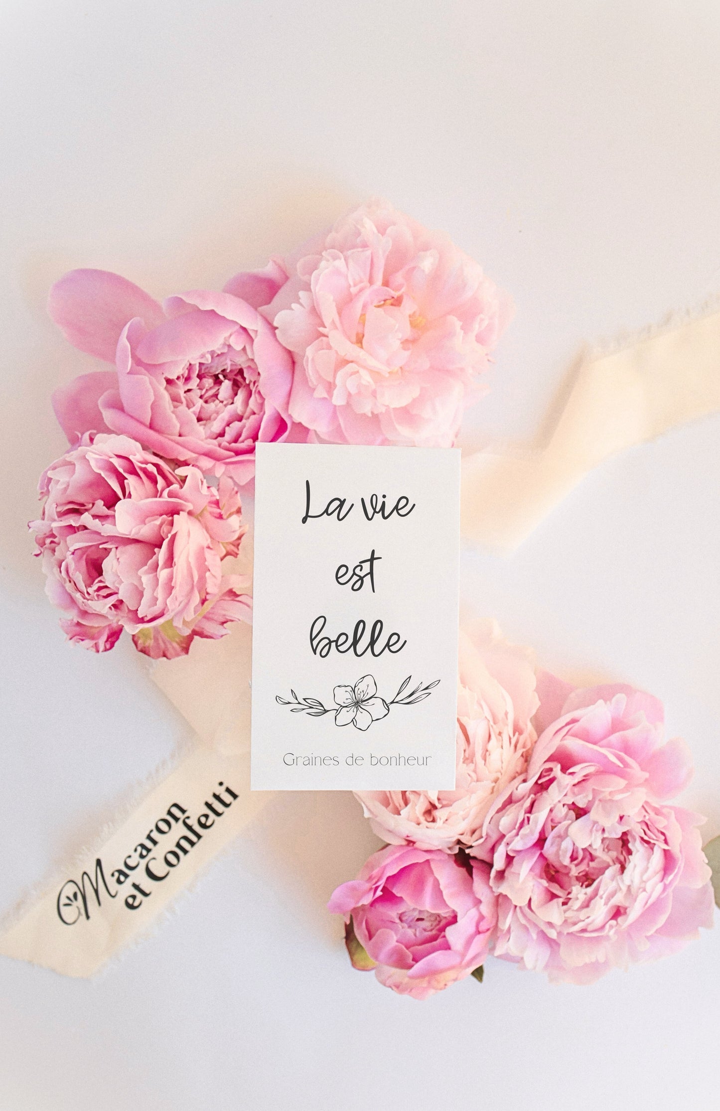 Sachet de graines : Modèle "La vie est belle - Variante 8"