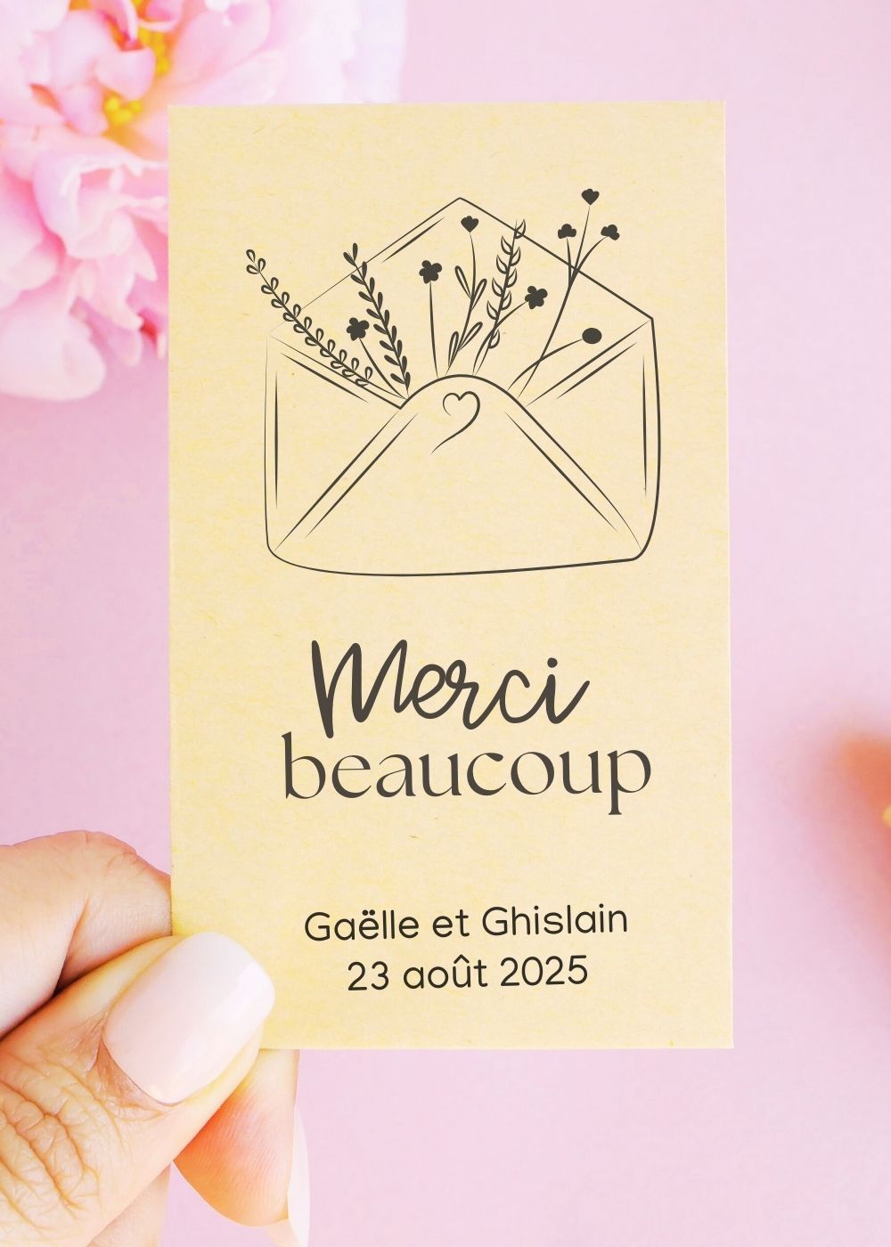 Sachets de graines - Remerciement - "Enveloppe fleurs"