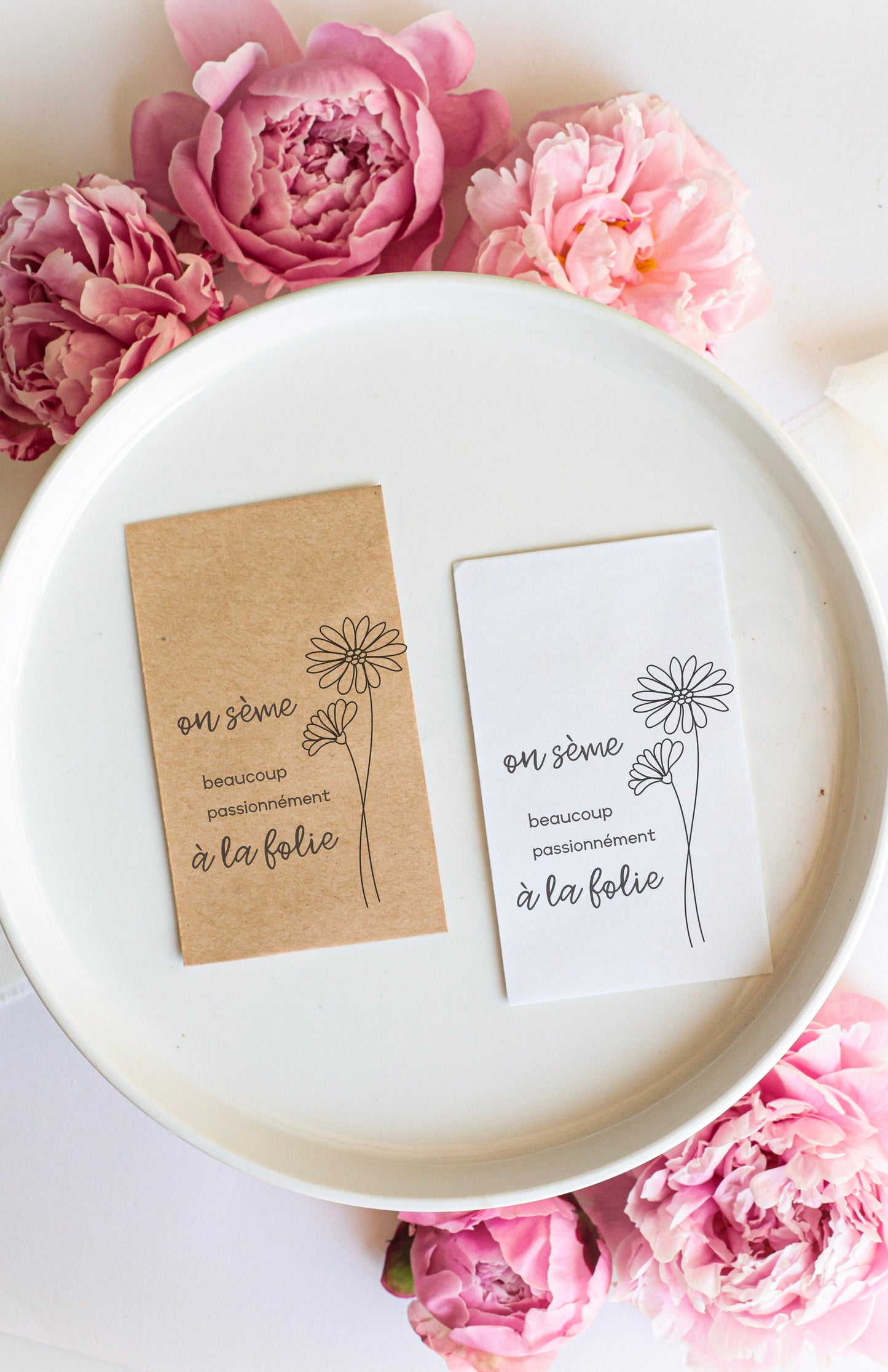 Sachet de graines : Modèle "Graines de bonheur"