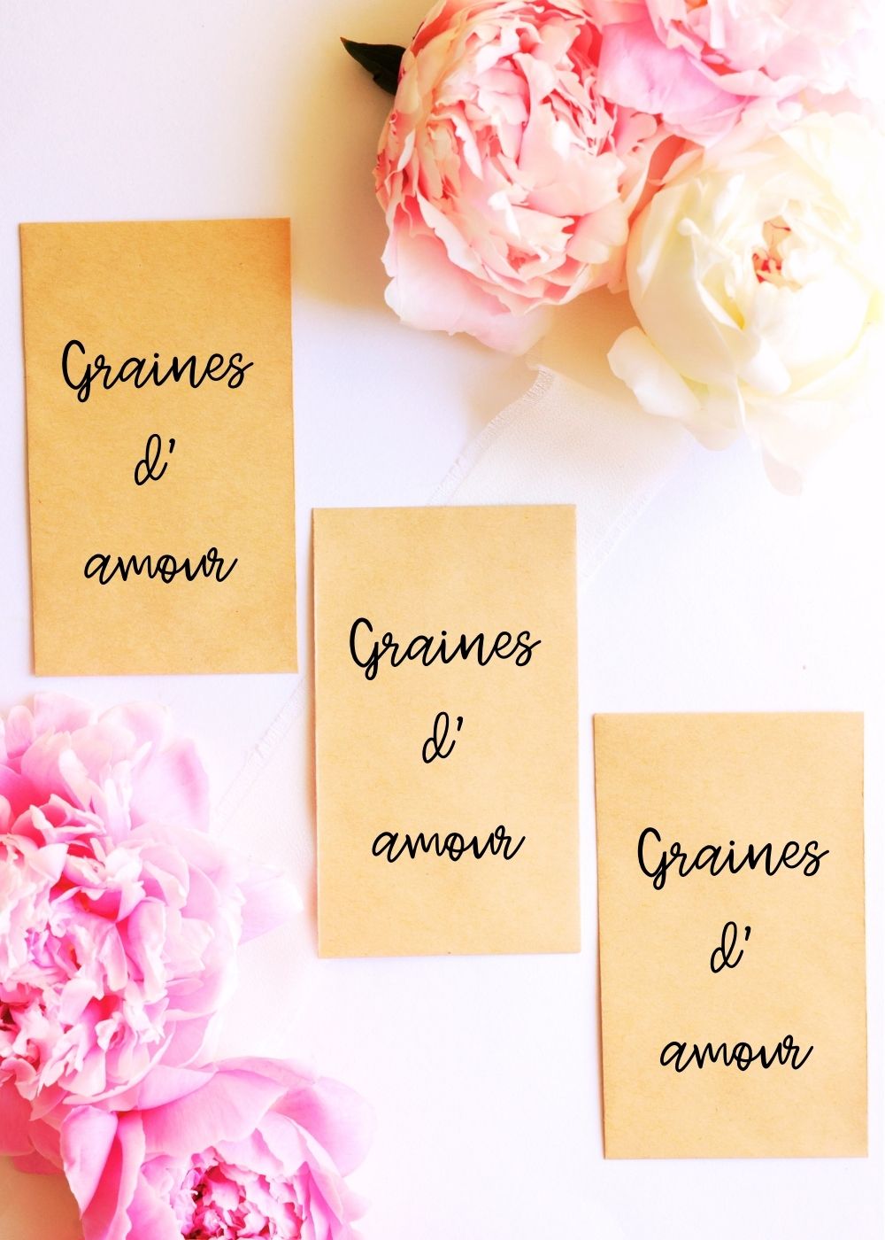 Sachets de graines - Prêt-à-offrir - "Graines d'amour"