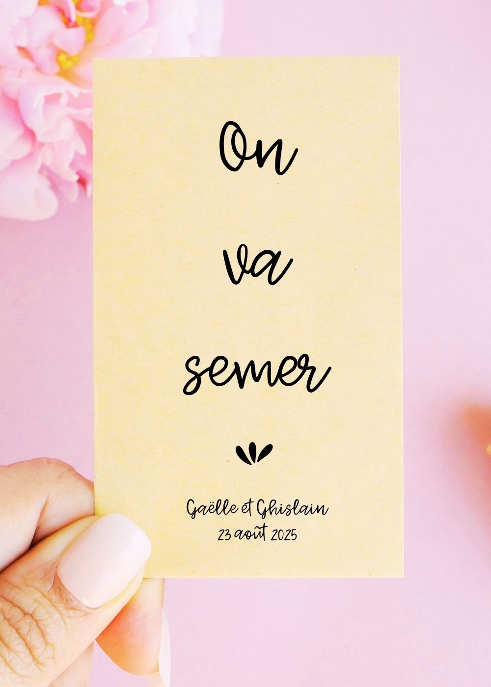 Sachets de graines - Mariage - "On va semer"